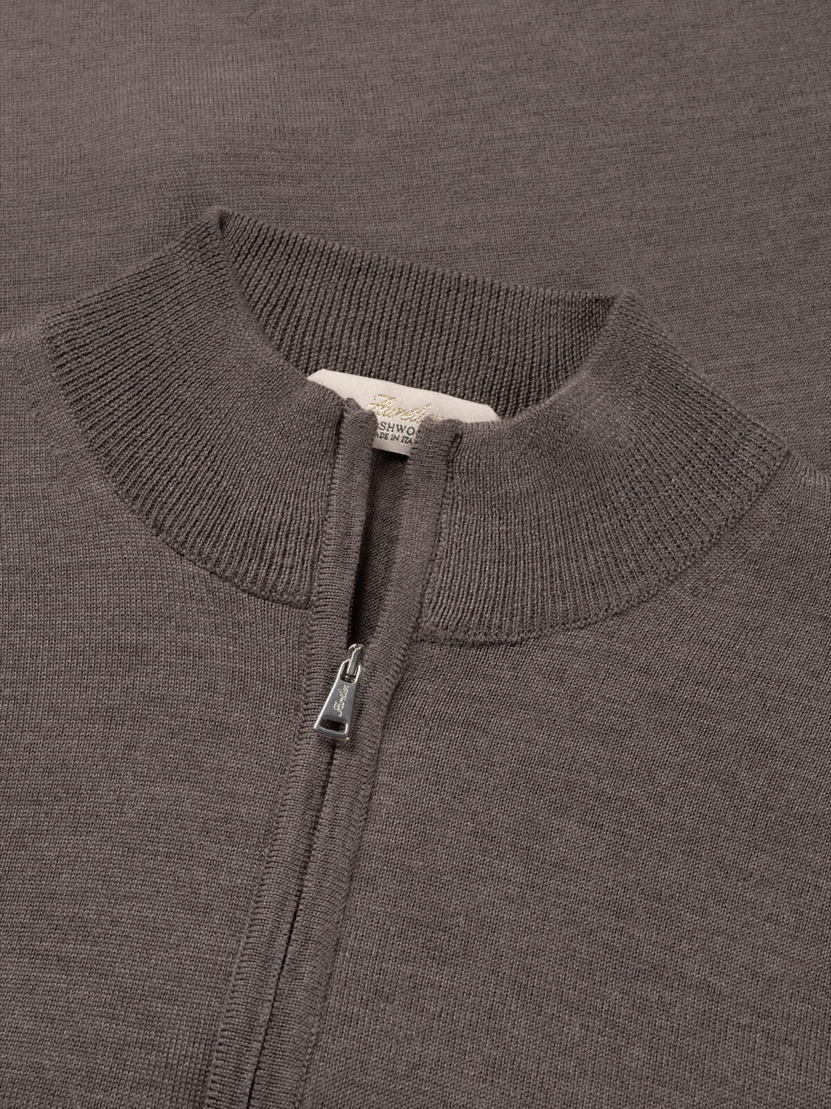 Extrafine Merino Zipper Vest Ash Grey