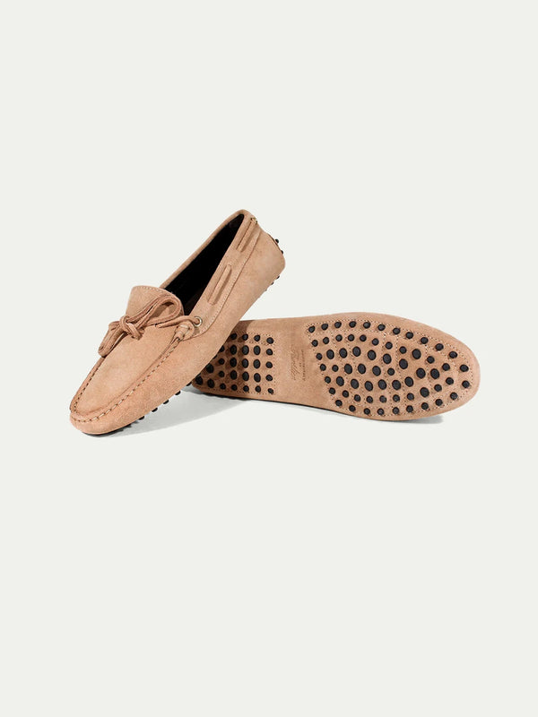 Beige Suède Driving Shoes