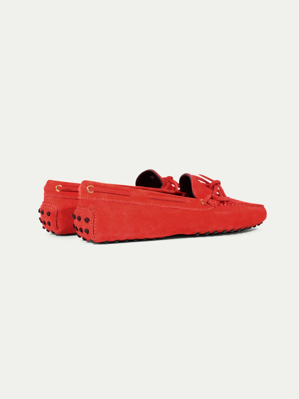 Rood suède driving shoes