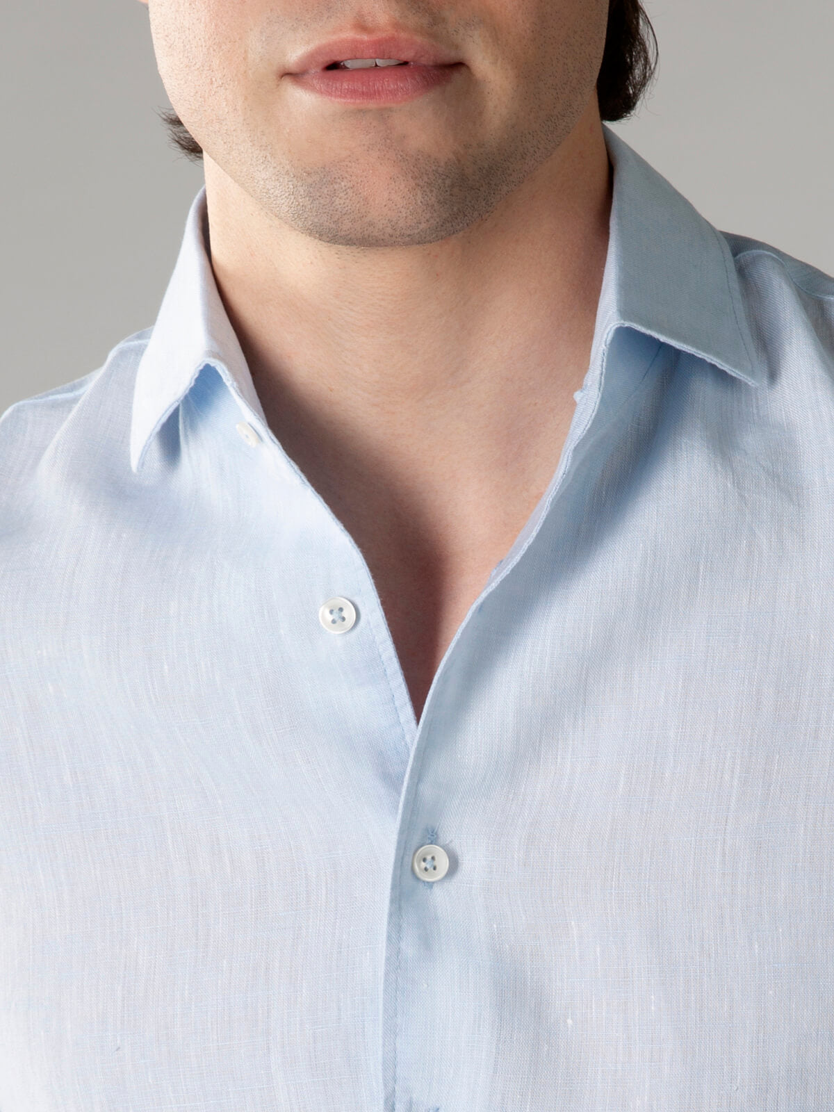 Lichtblauw Linnen Seaside Shirt