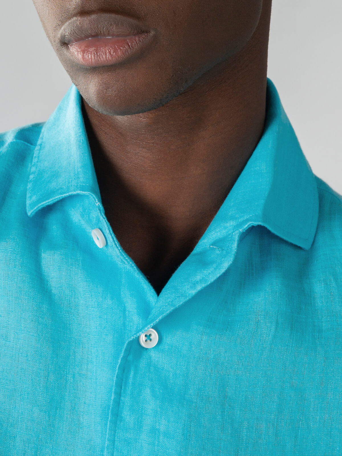 Ocean Blue Linen Seaside Shirt