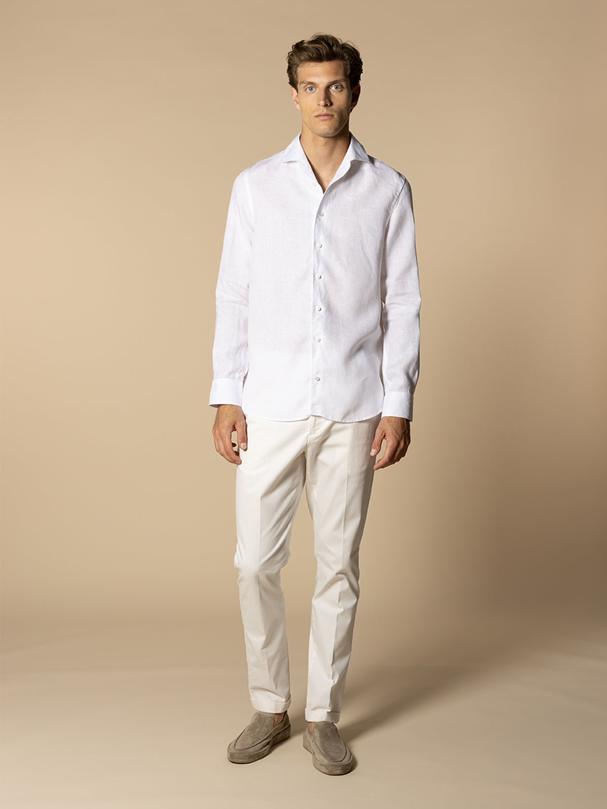 Wit Linnen Seaside Shirt