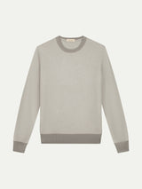 Taupe Jacquard Crew