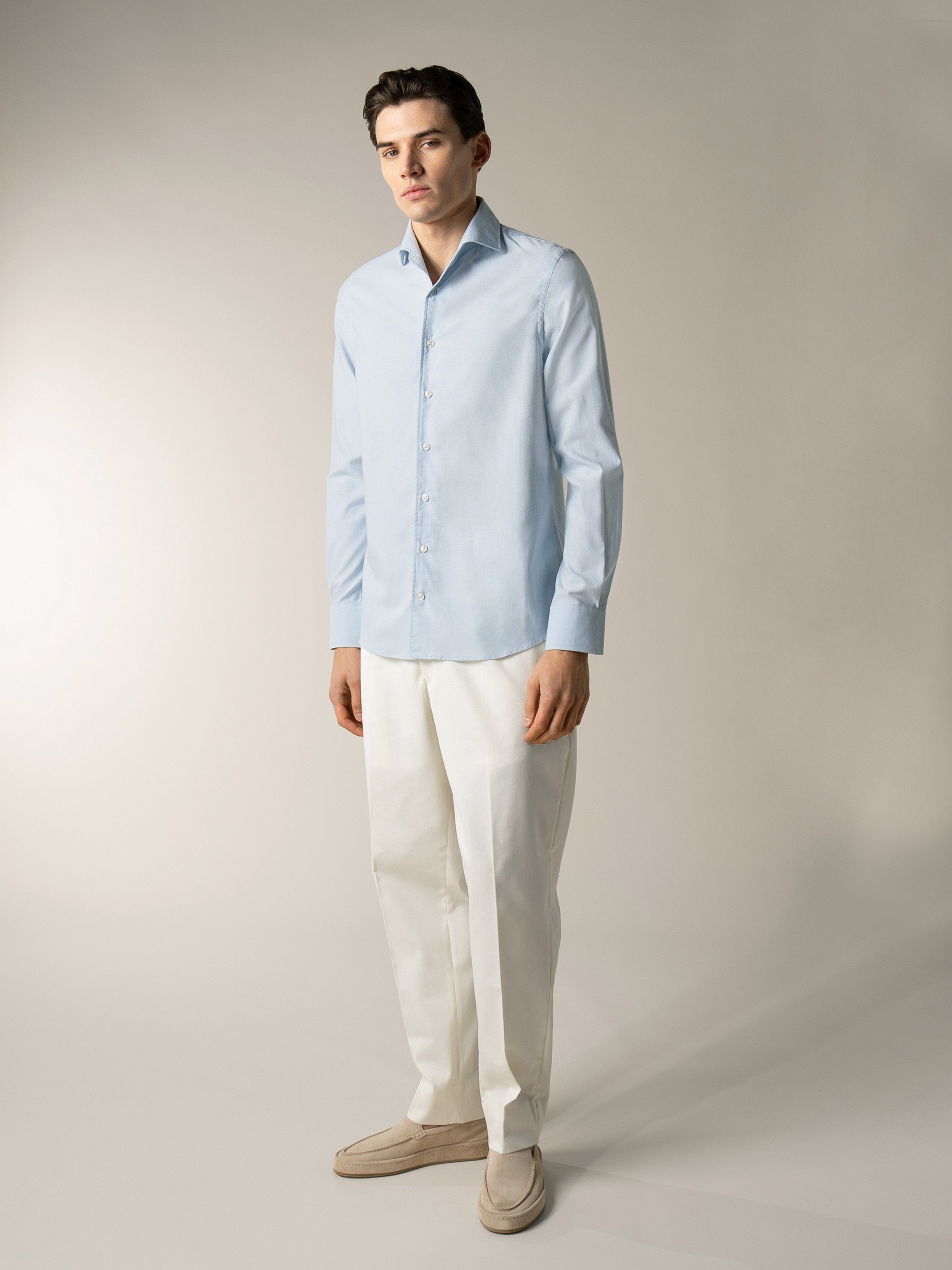 Light Blue Silk Shirt