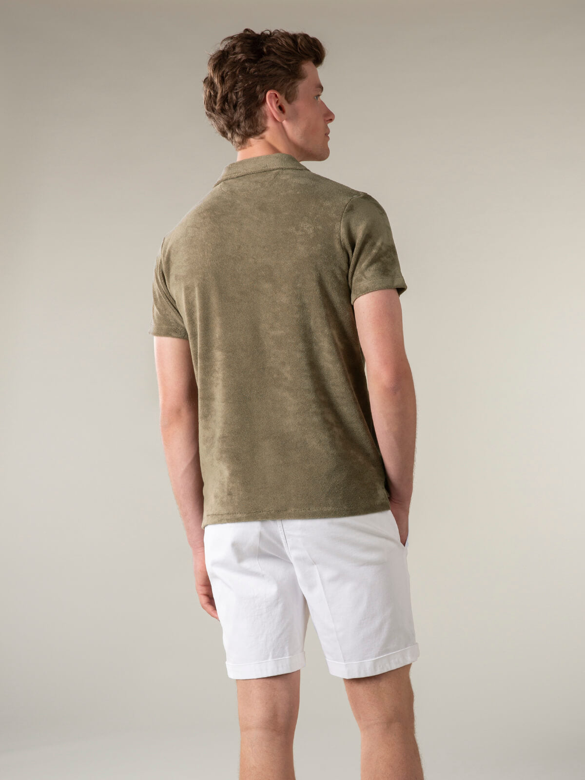 Badstof Polo Olive