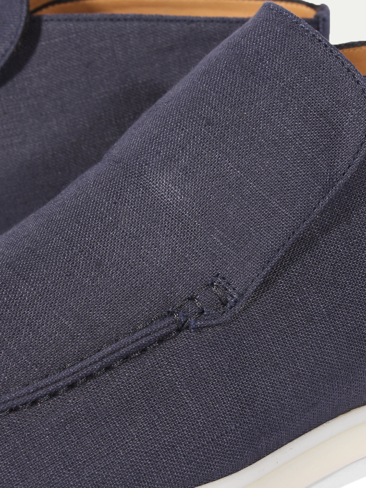 Navy Linen City Loafer Aurelien