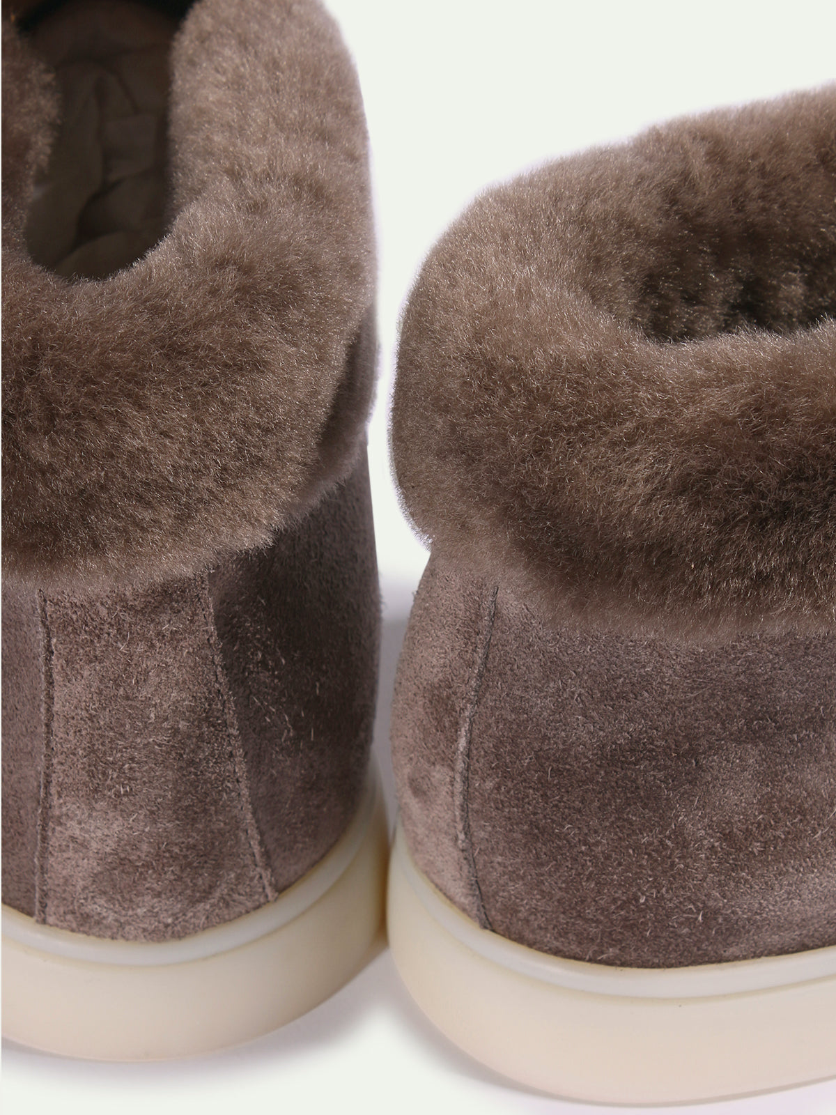 Ash Grey City Loafer with Shearling Aurelien