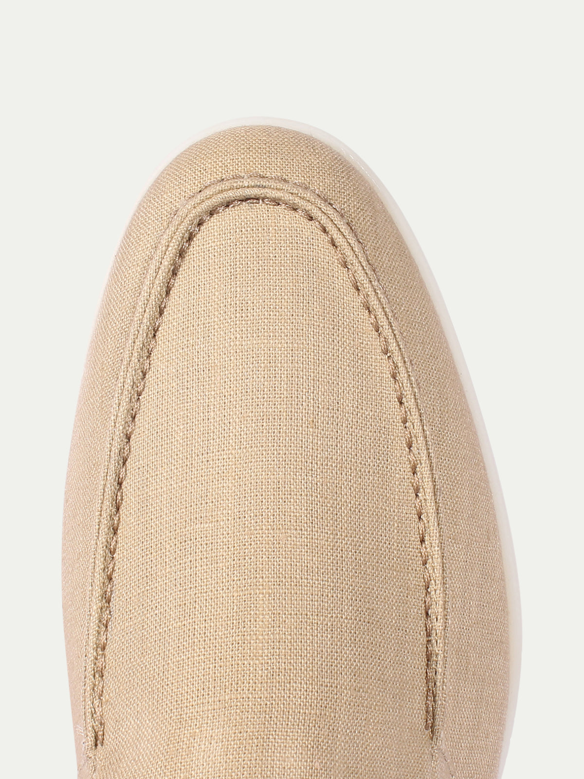 Beige Linen Yacht Loafers Aurelien