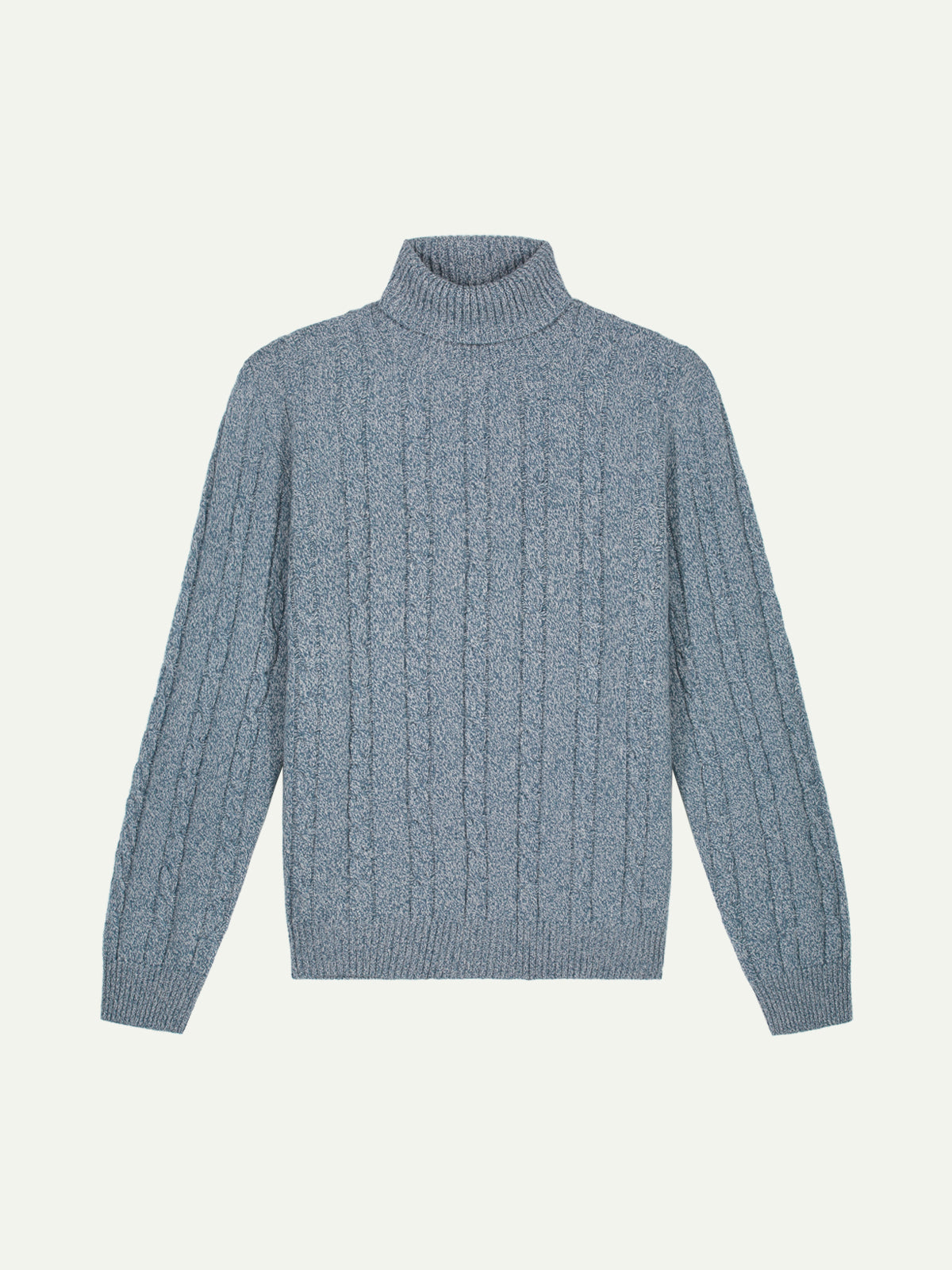 Dolcevita Cable Knit Sweater Light Blue