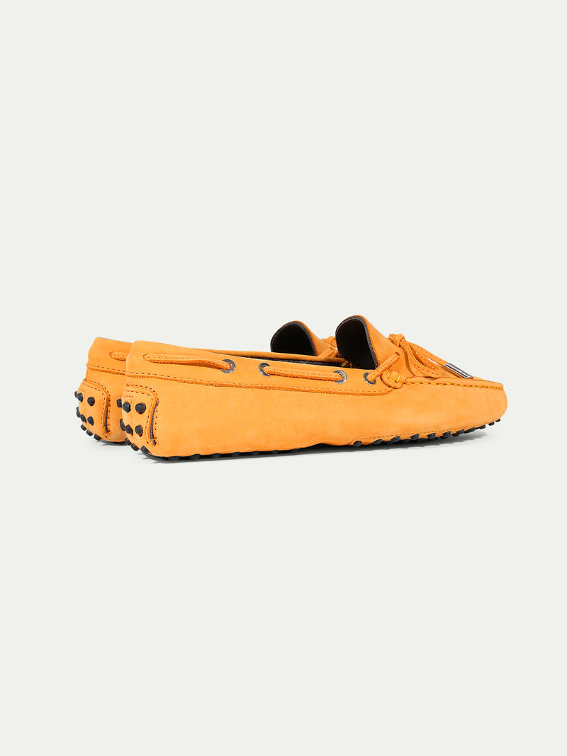 Oranje nubuck driving shoes