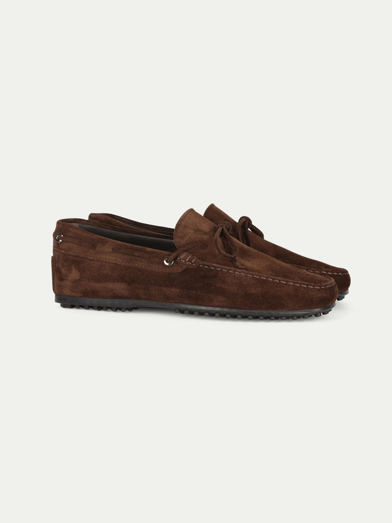 Chocolate Suede City Driving Shoes Aurelien