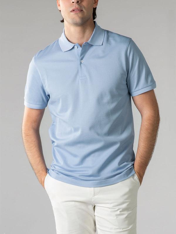 Lichtblauw polo shirt