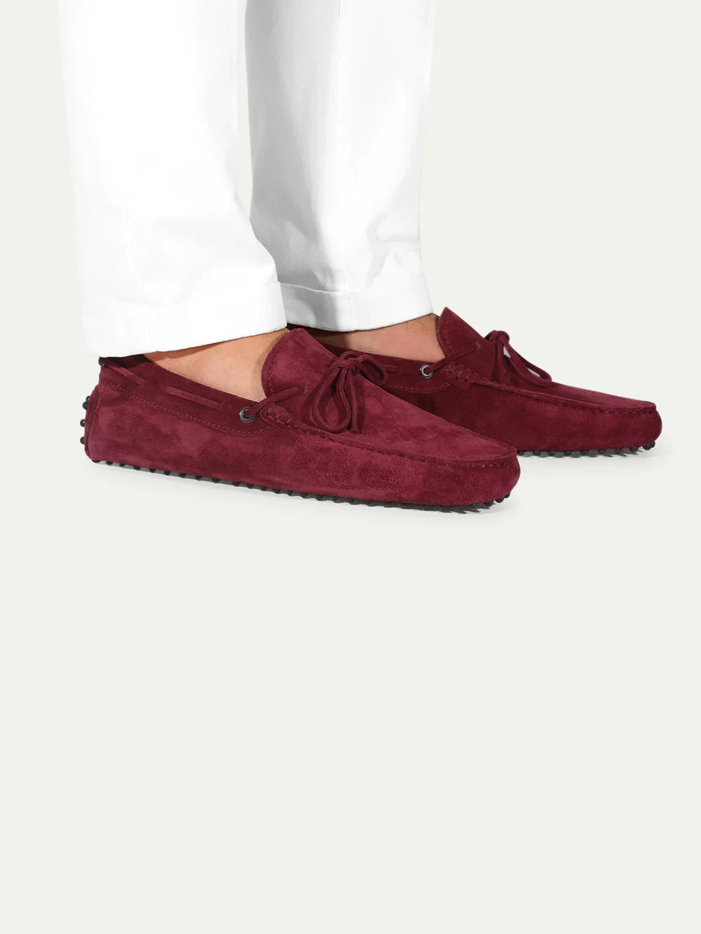 Burgundy Suede Driving Shoes