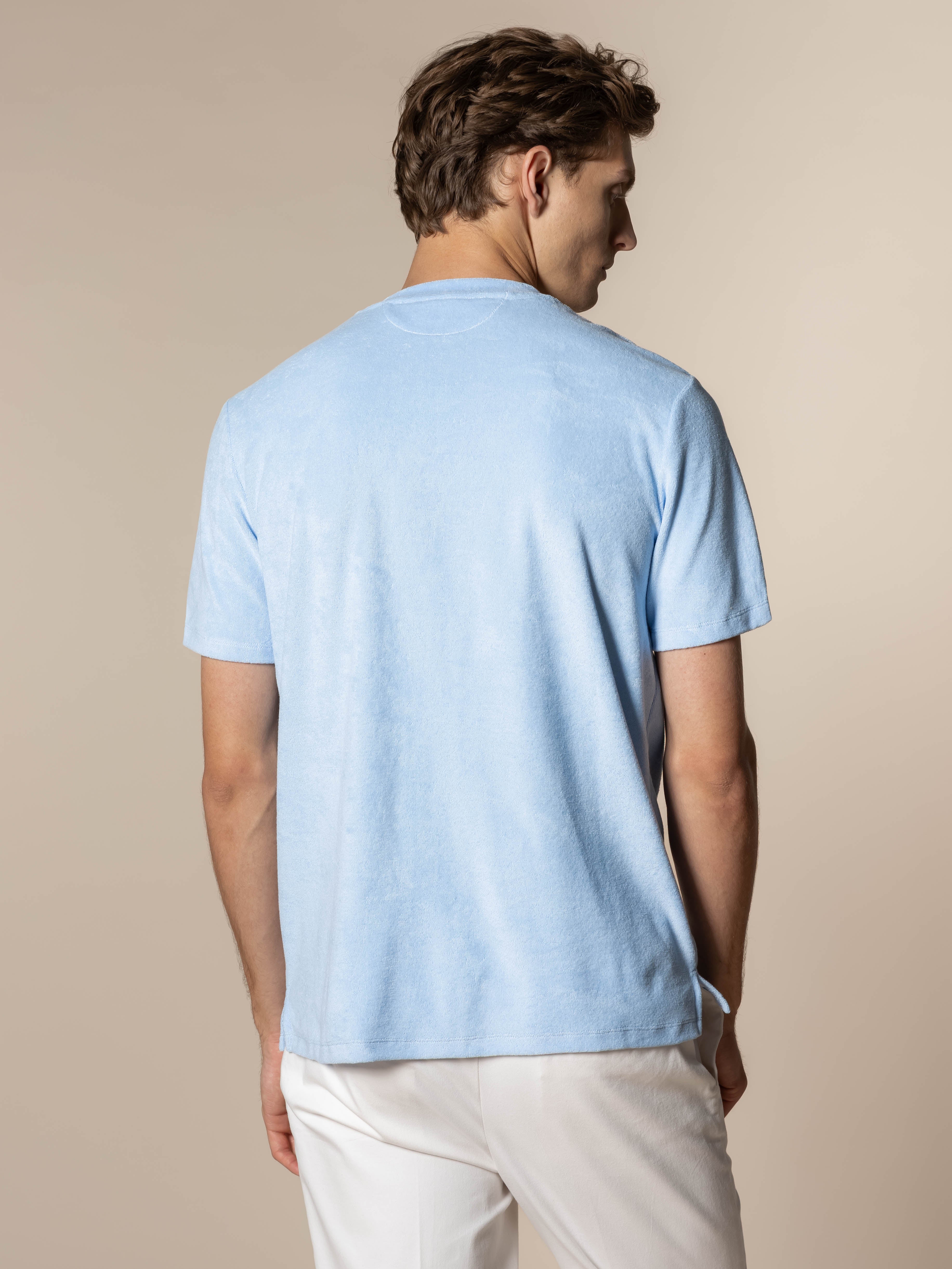 Light Blue Terry Towelling T-Shirt
