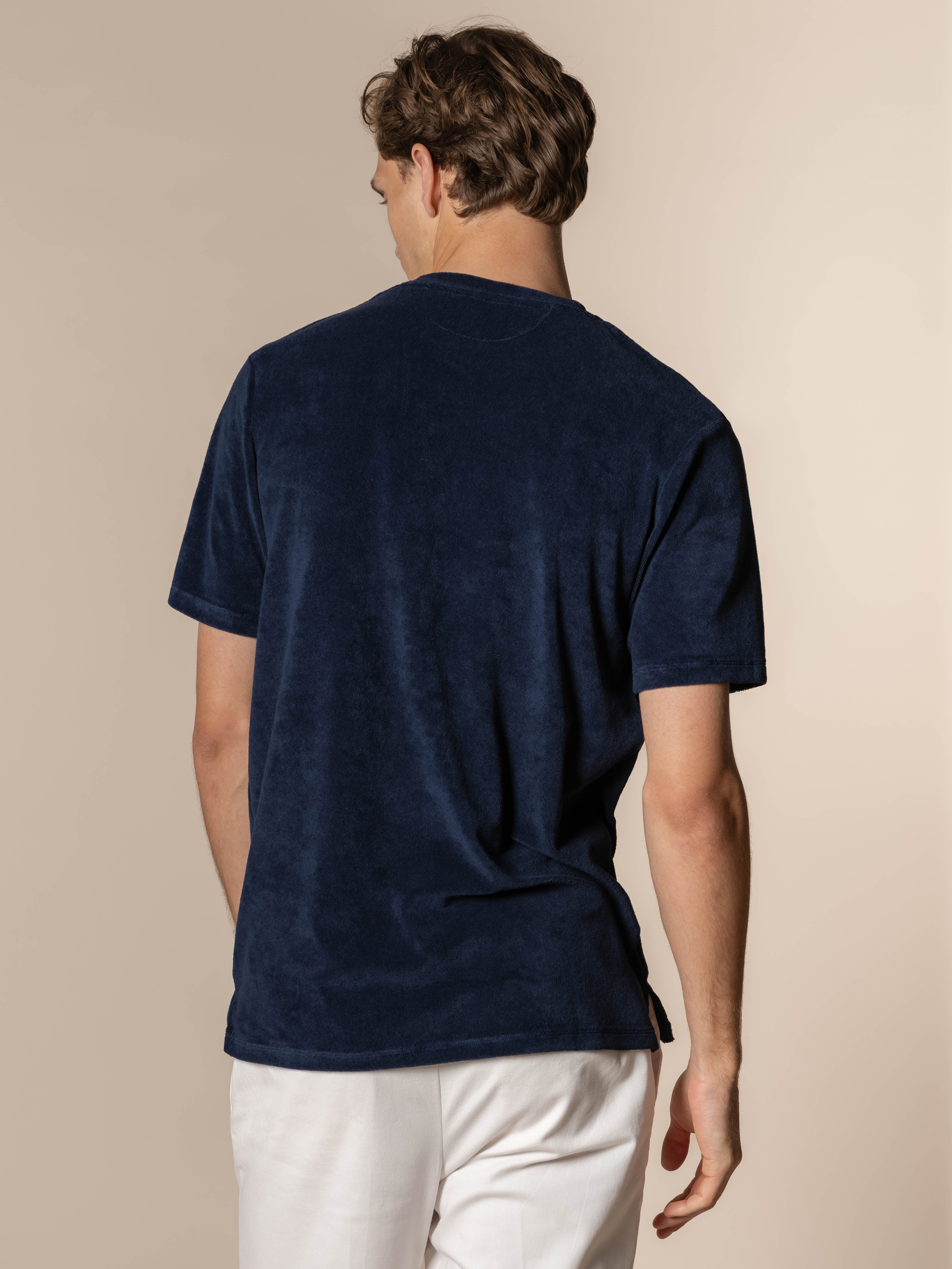Navy Terry Towelling T-Shirt