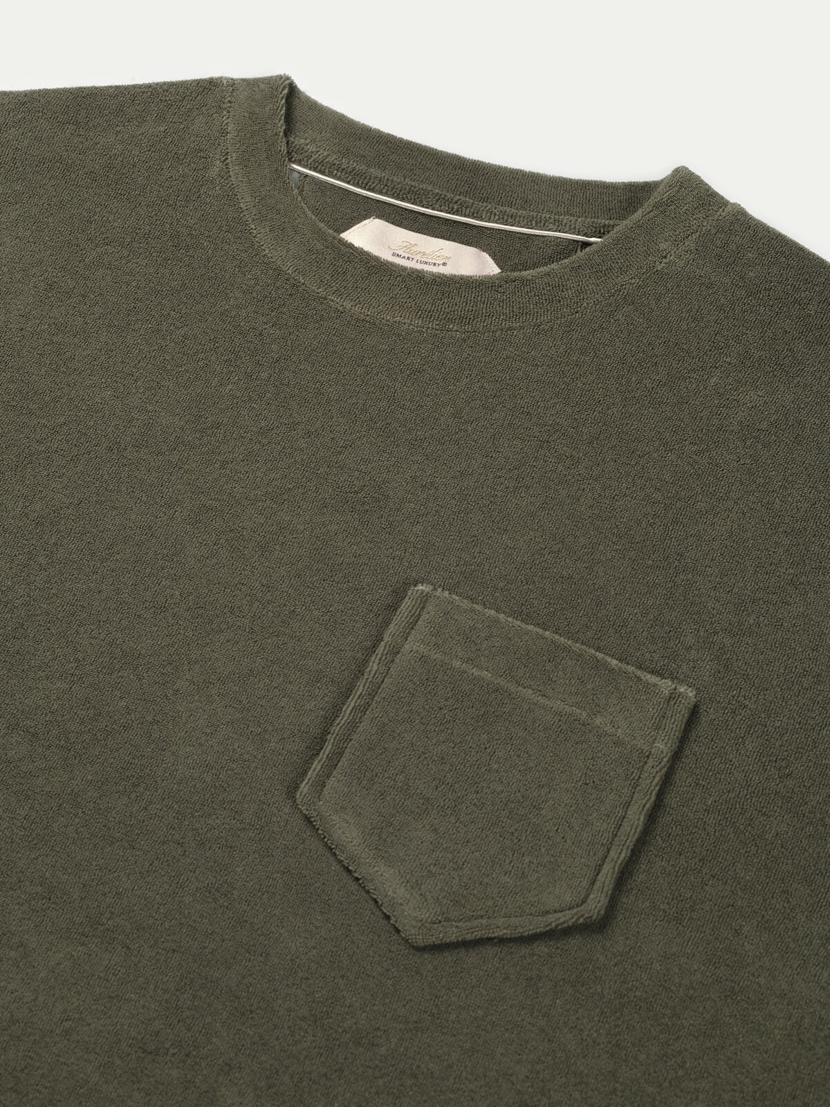 Olive Terry Towelling T-Shirt