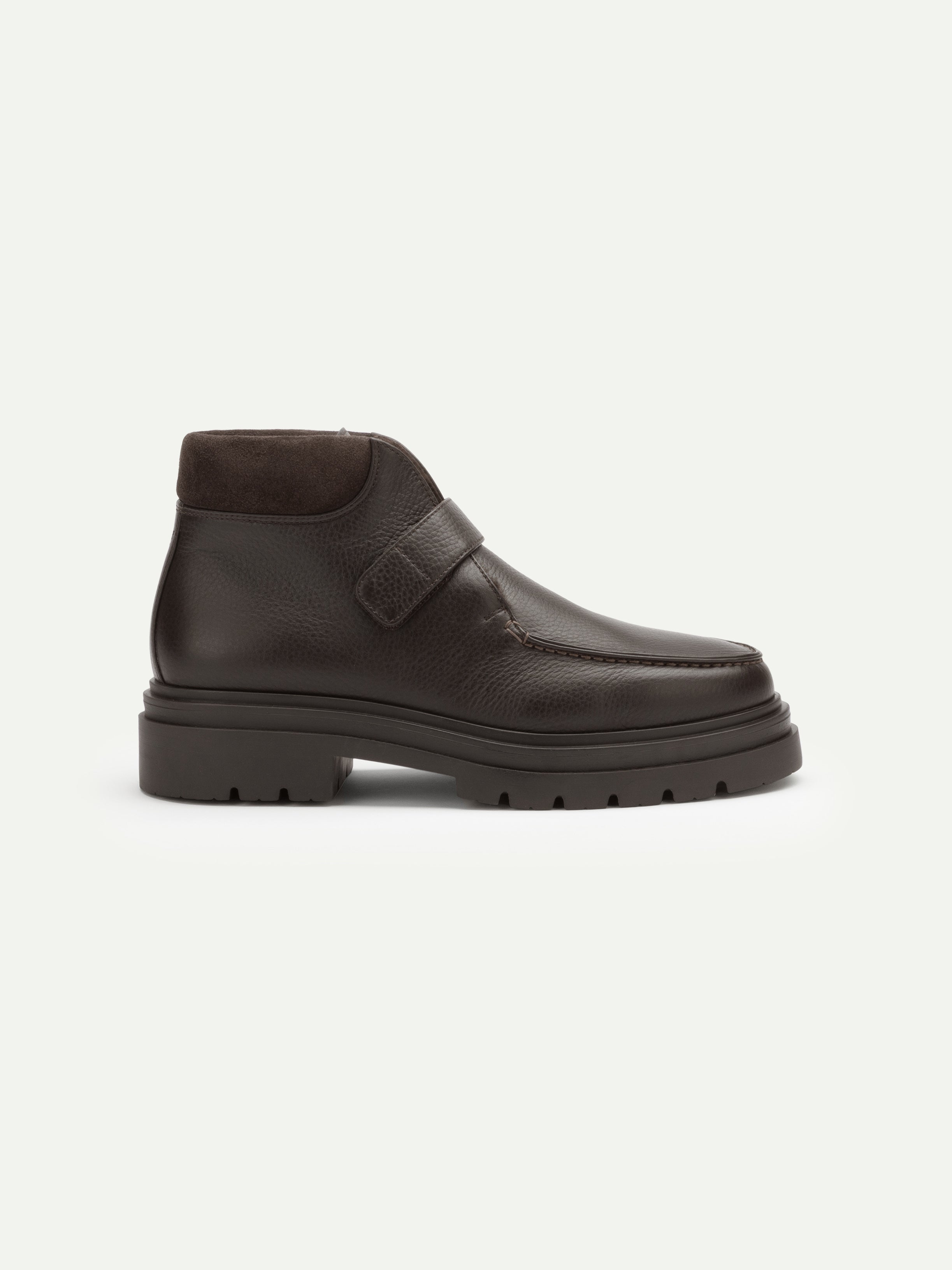 Brown Grain Alpine Boot with Fur