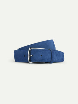 Ultramarine Suede Leather Belt