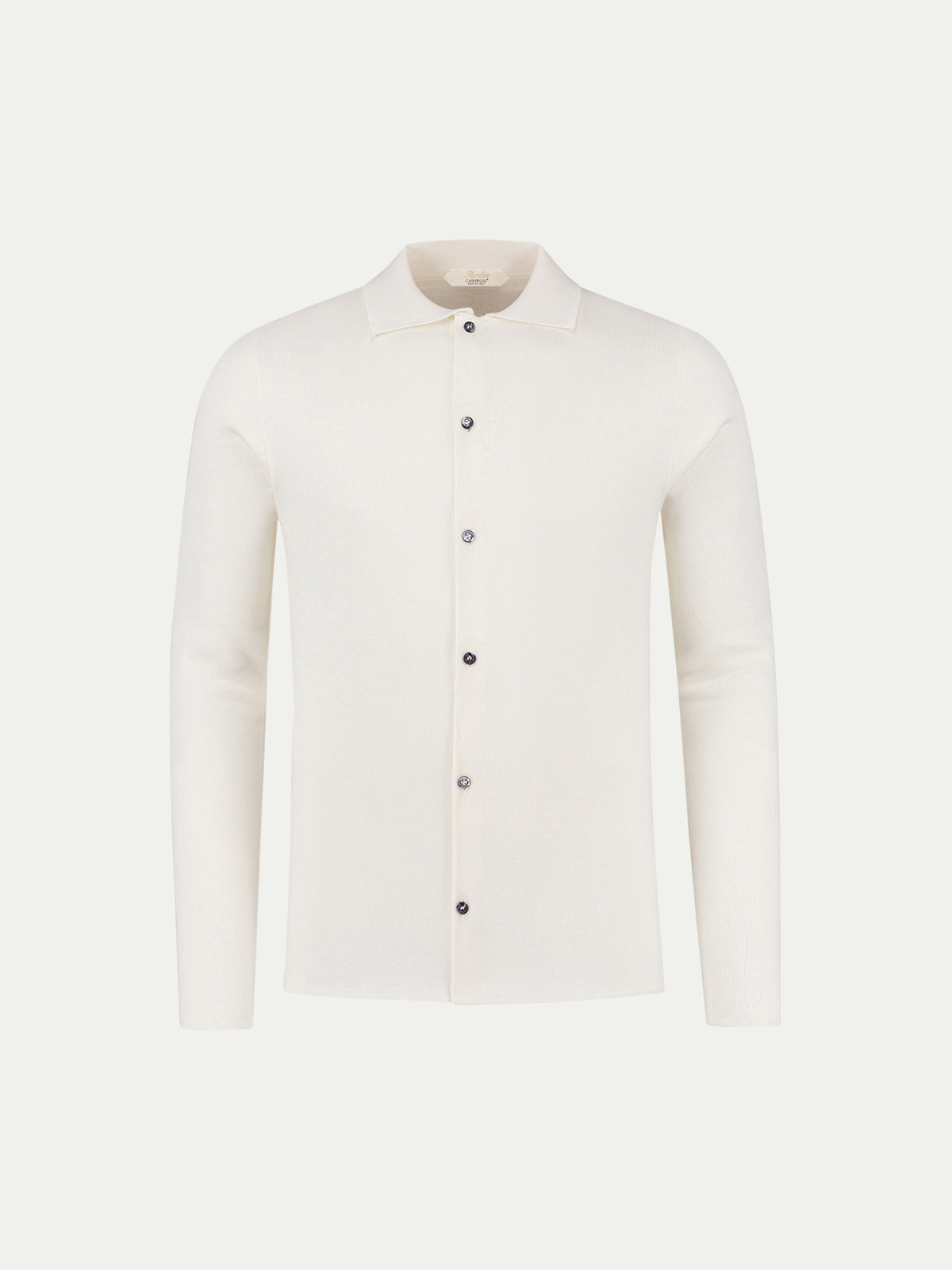 Extrafine Merino Knitted Shirt Ivory