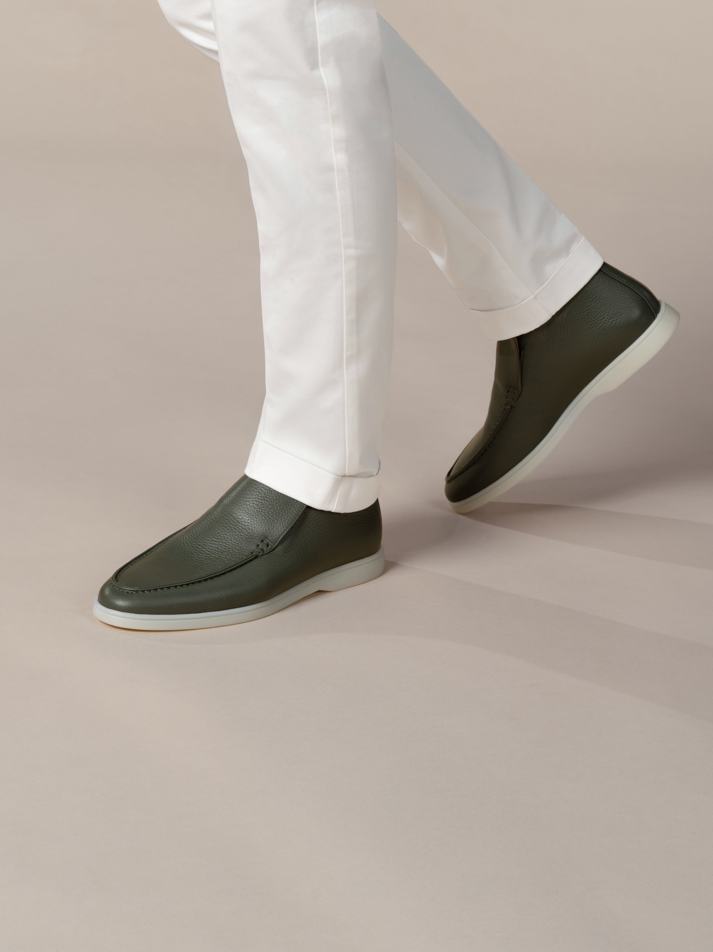 Classic Green Grain City Loafer