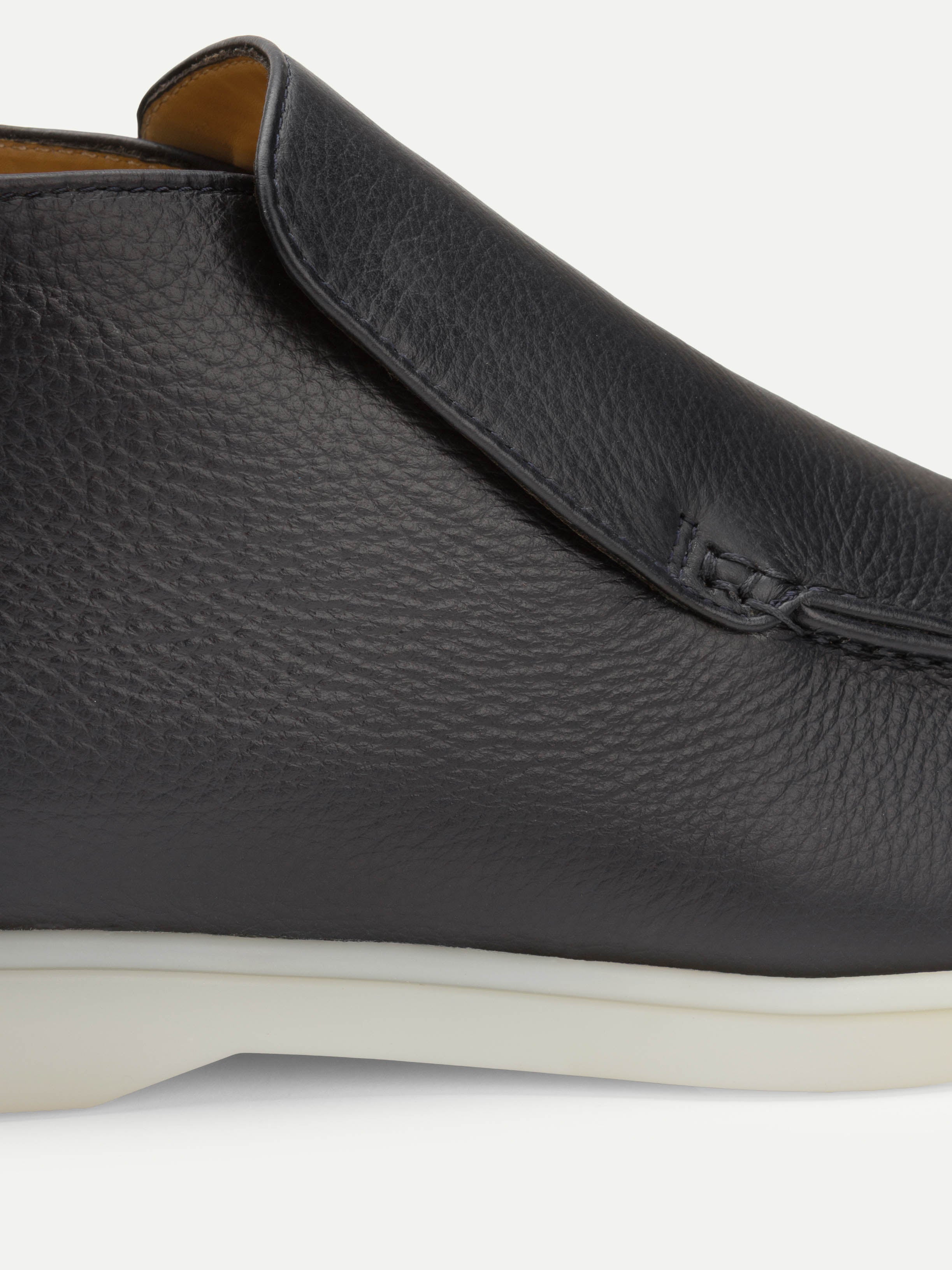 Navy Grain City Loafer