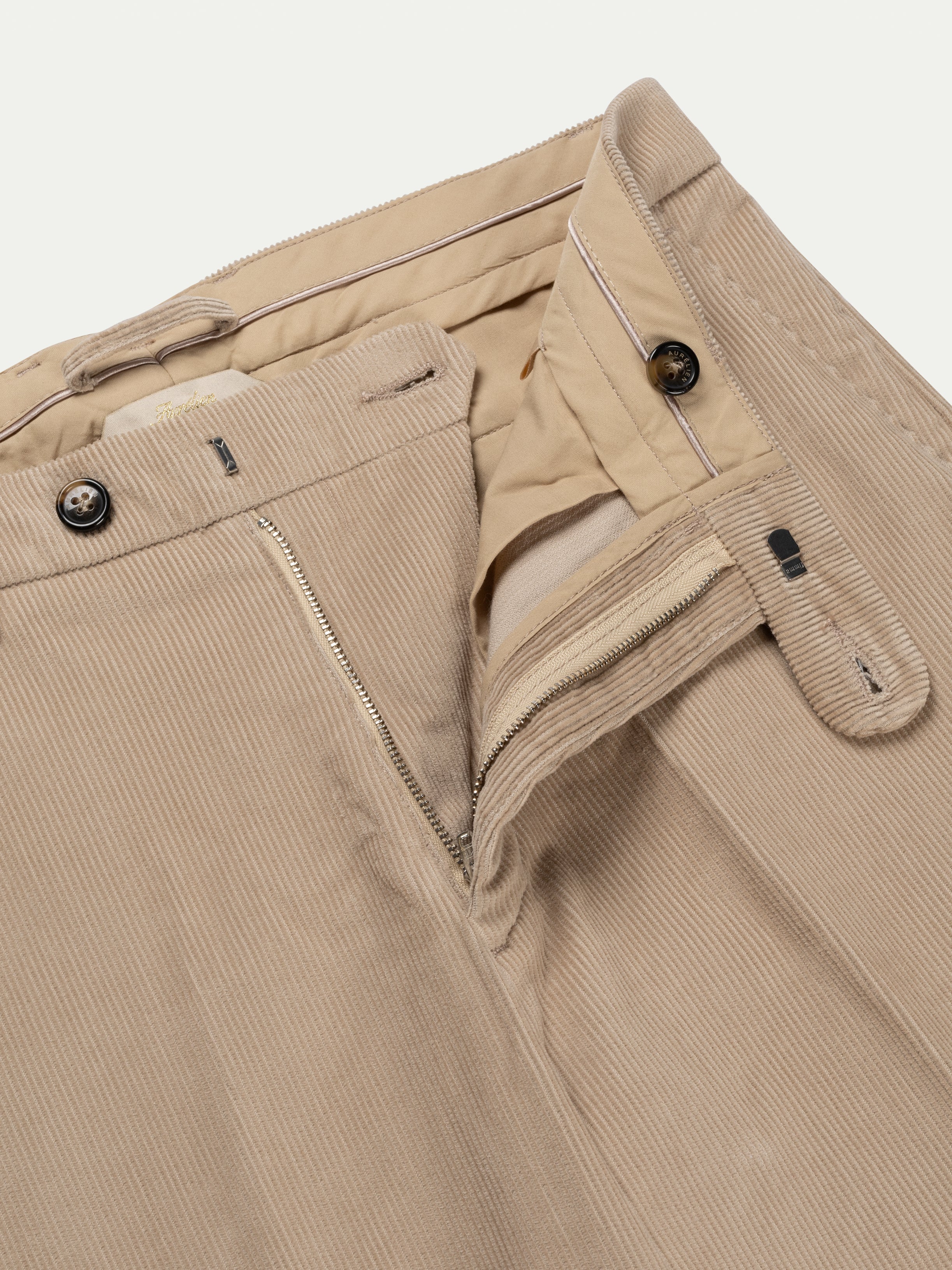 Beige Corduroy Metropolitan Trousers