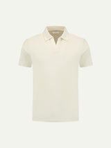 Ecru Buttonless Polo Shirt