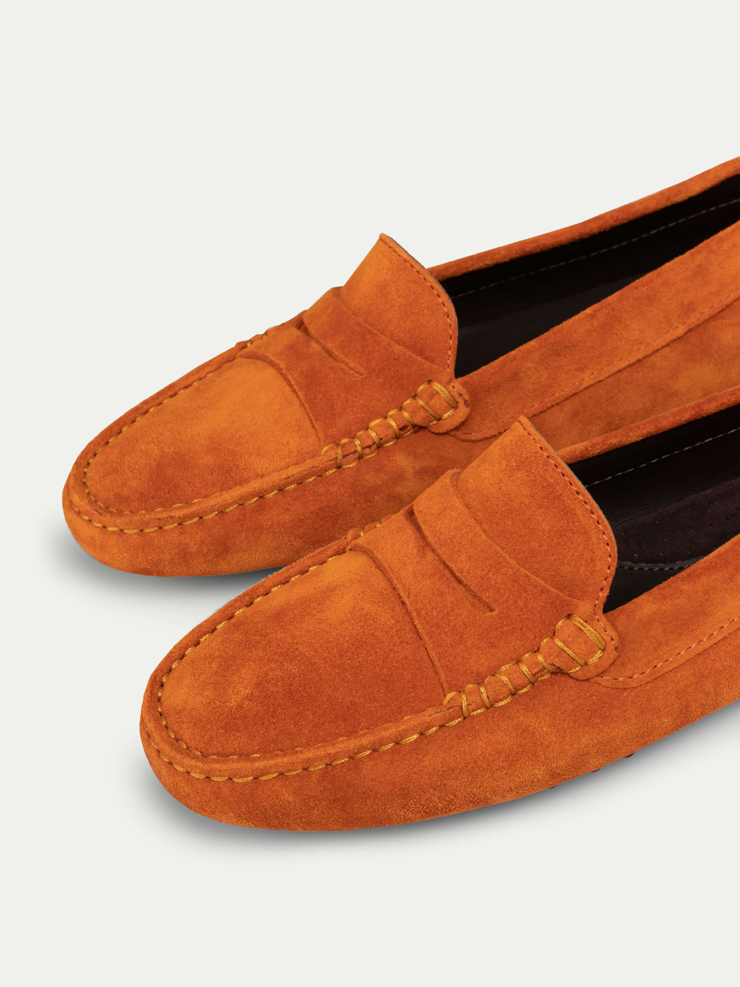 Orange Suede Driving Shoes