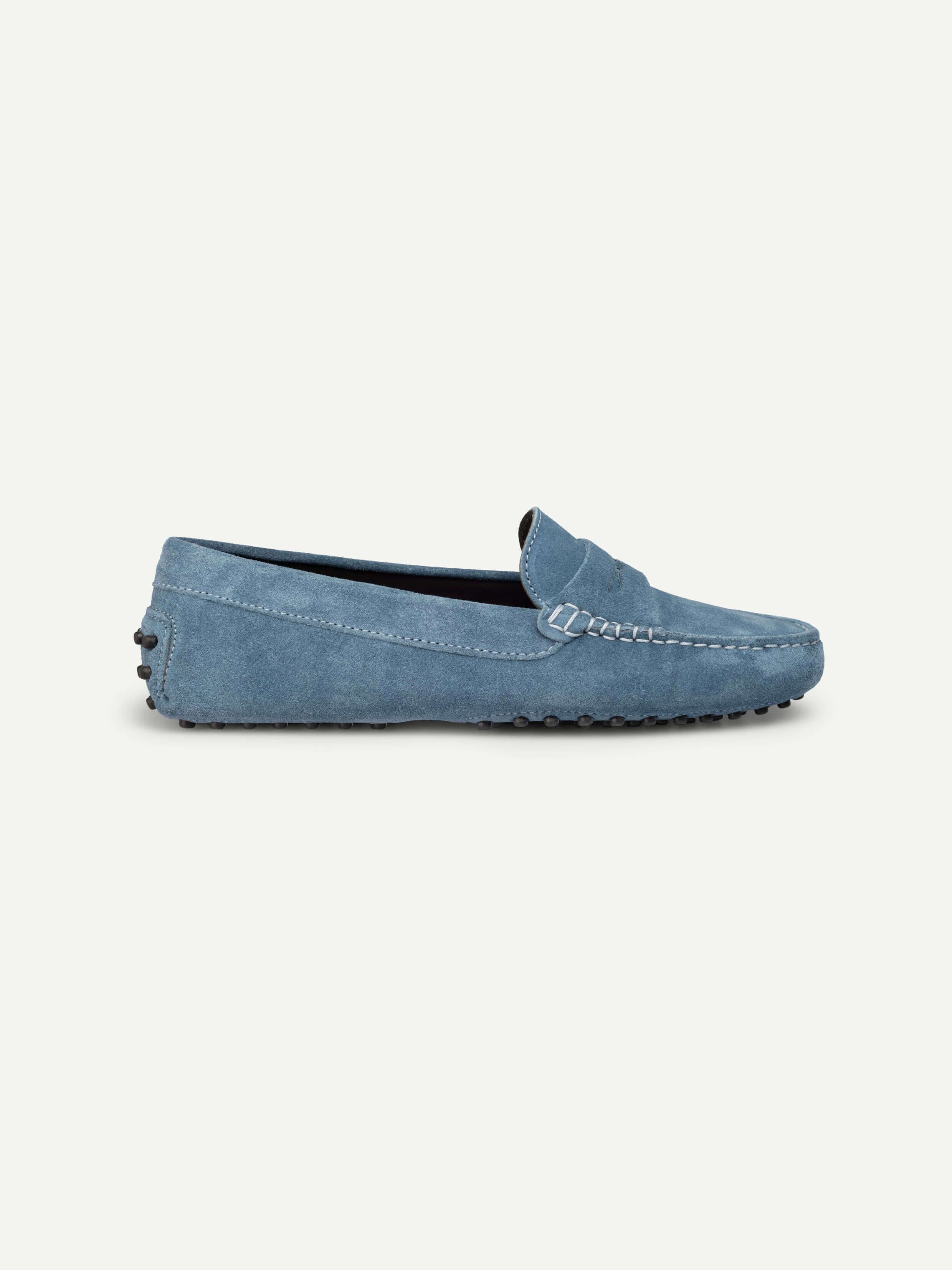 Sapphire Blue Blue Suede Driving Shoes