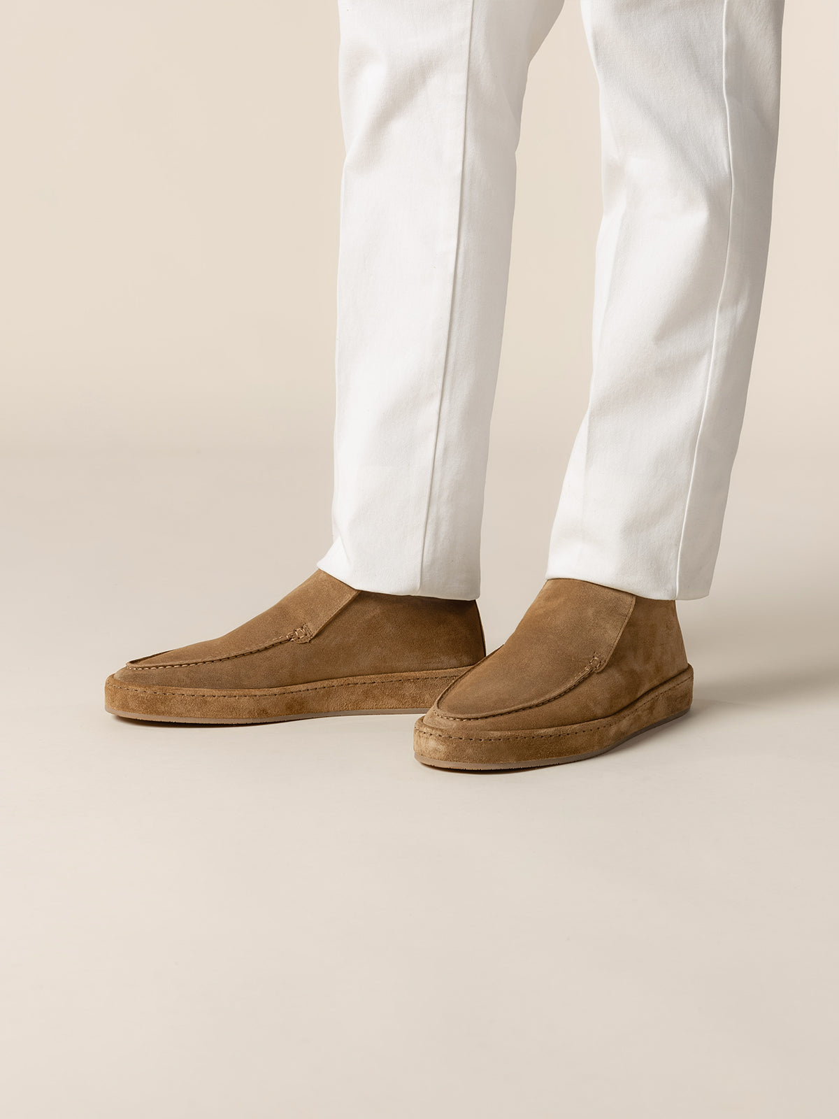 Beige Voyager City Loafer with Fur