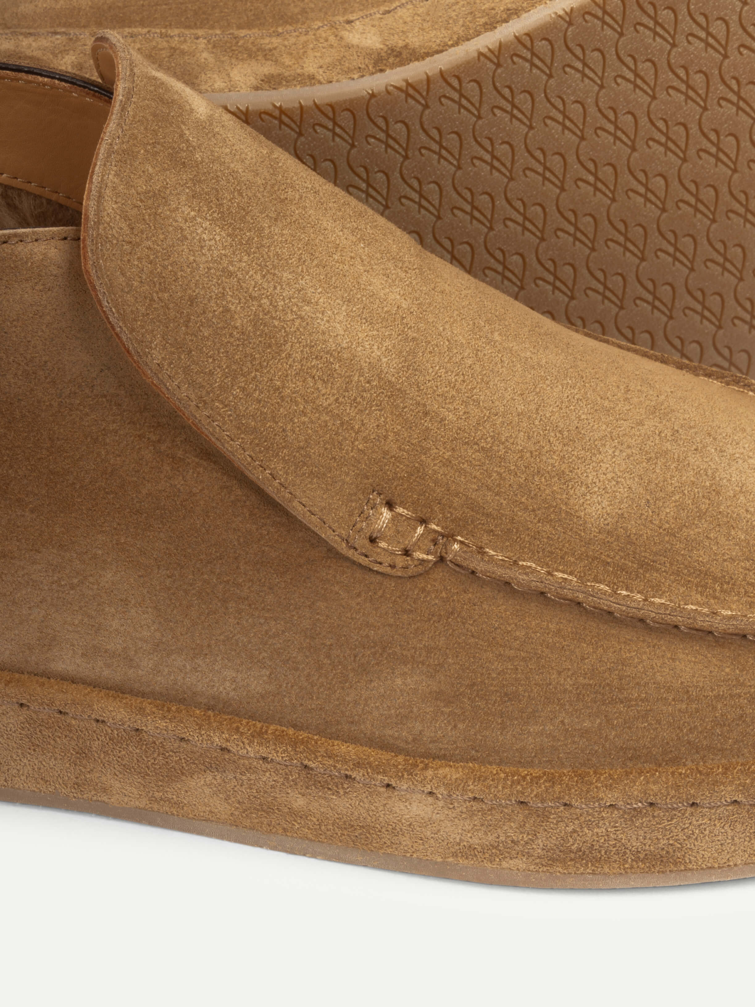 Beige Voyager City Loafer with Fur