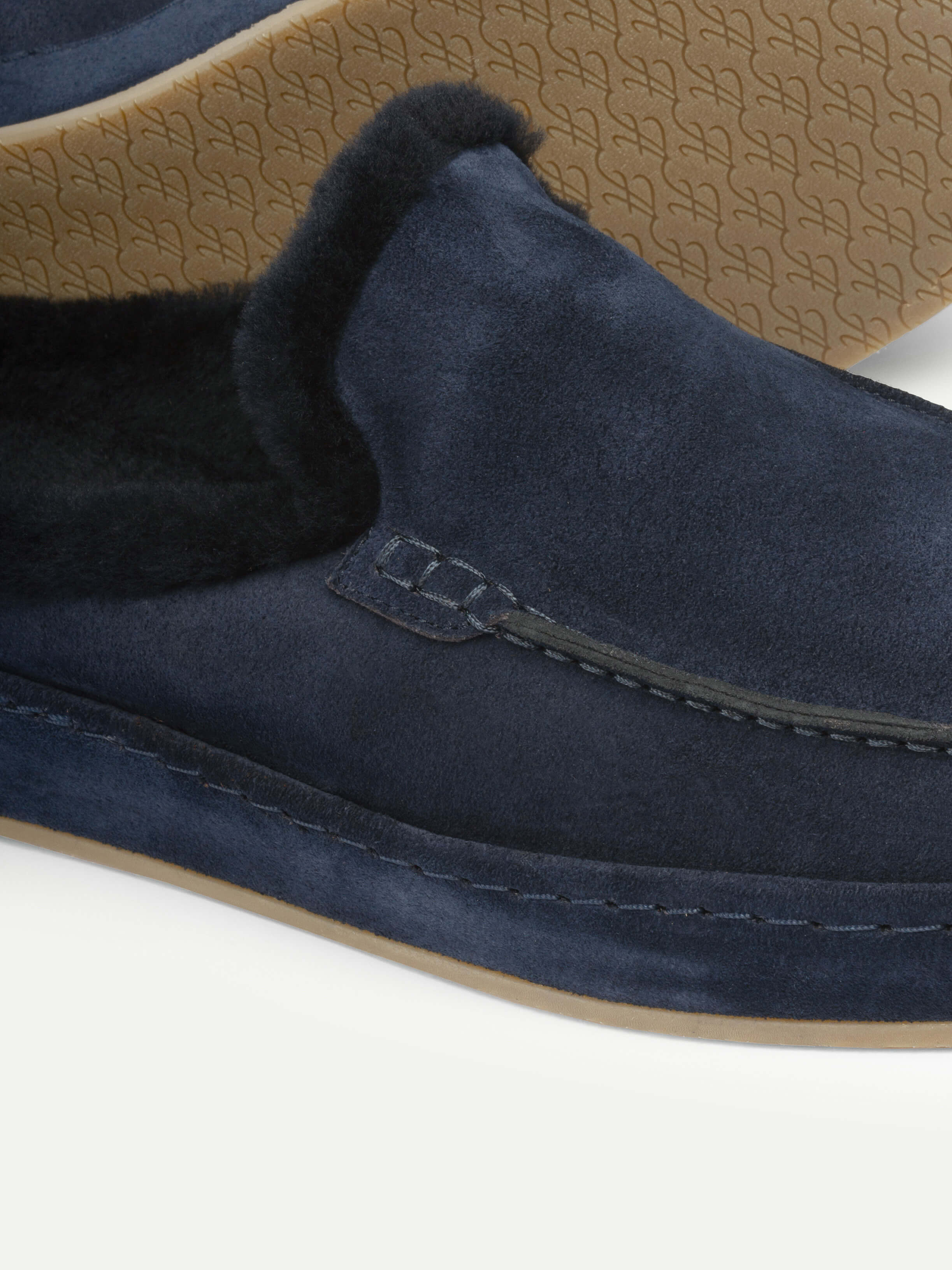 Navy Fur Voyager Slipper
