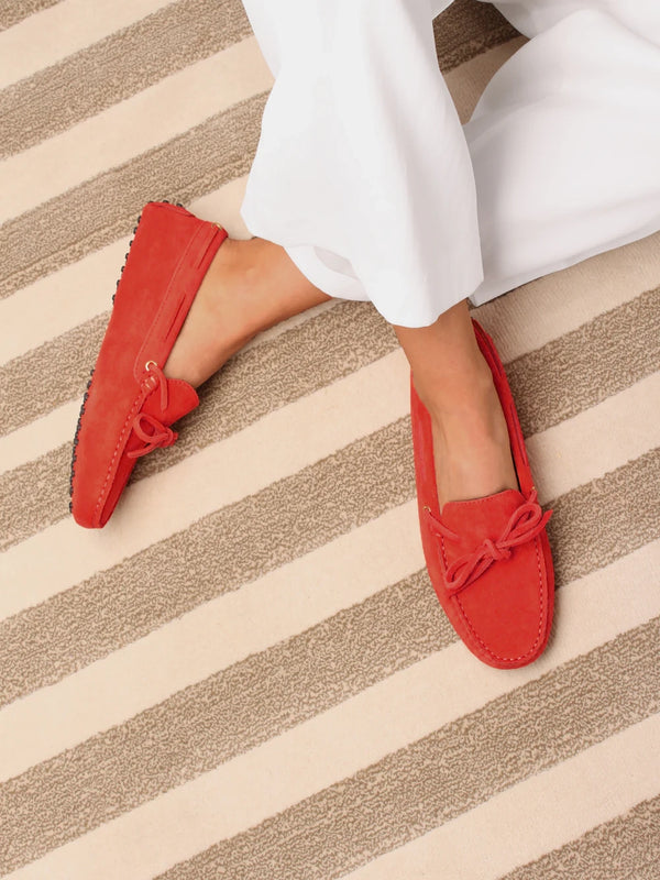 Red Suede Driving Shoes