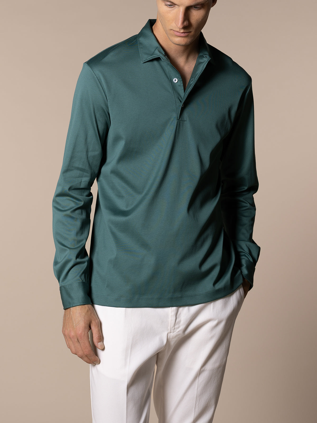 AUR1 Longsleeve Polo Emerald