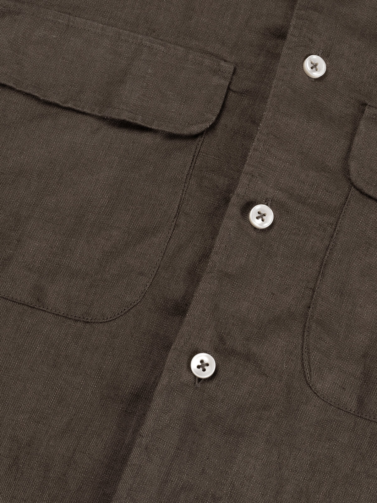 Ash Grey Linen Pocket Shirt