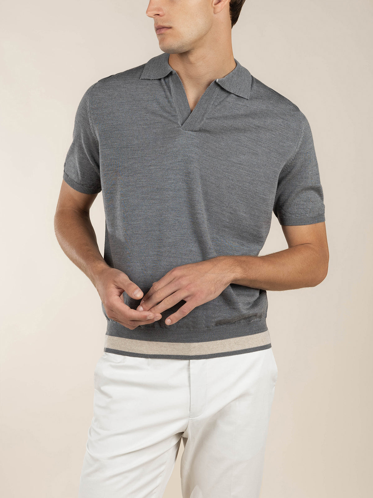 Buttonless AUR1 Polo Dark Grey