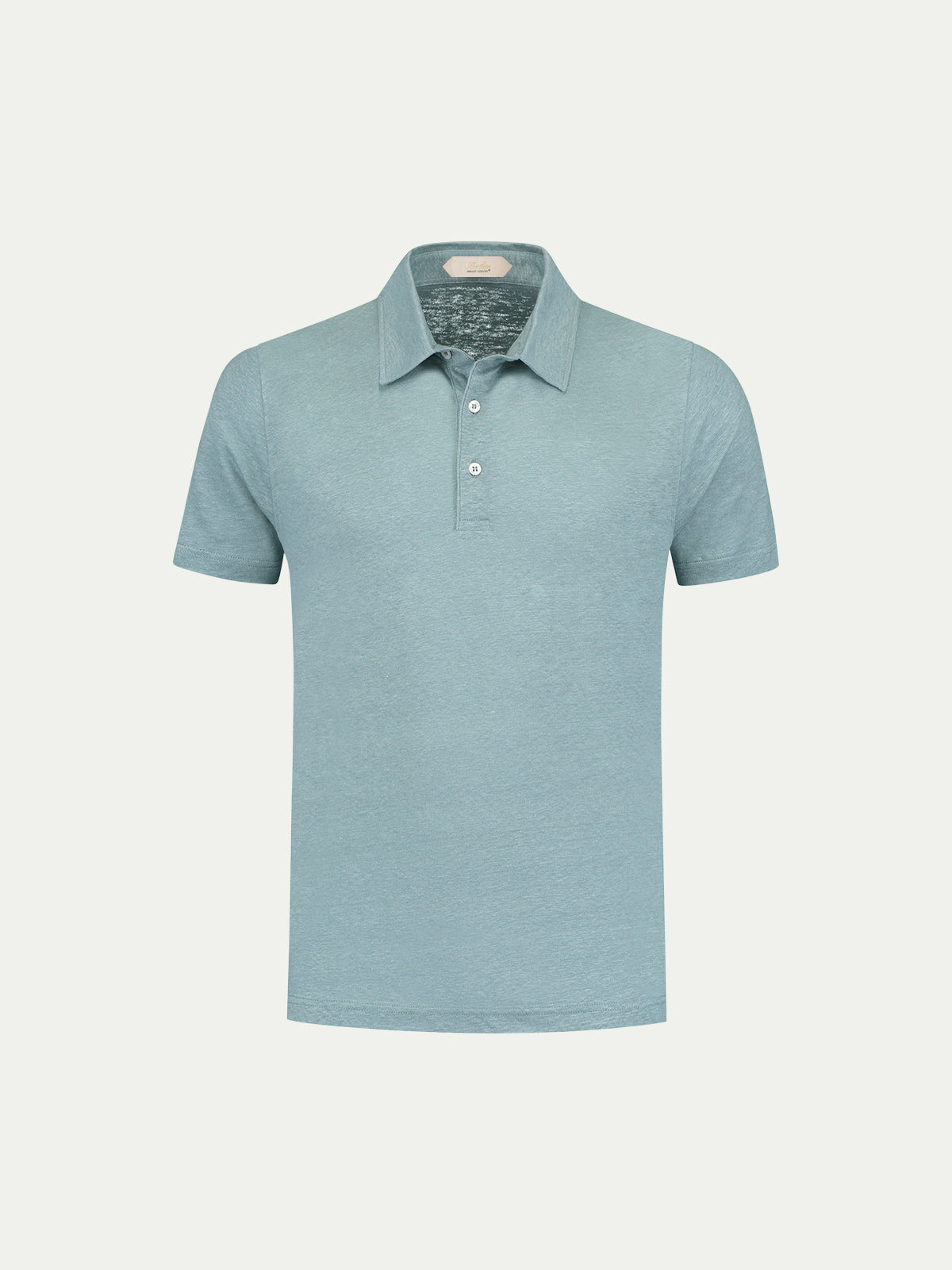 Petrol Linen Polo Shirt