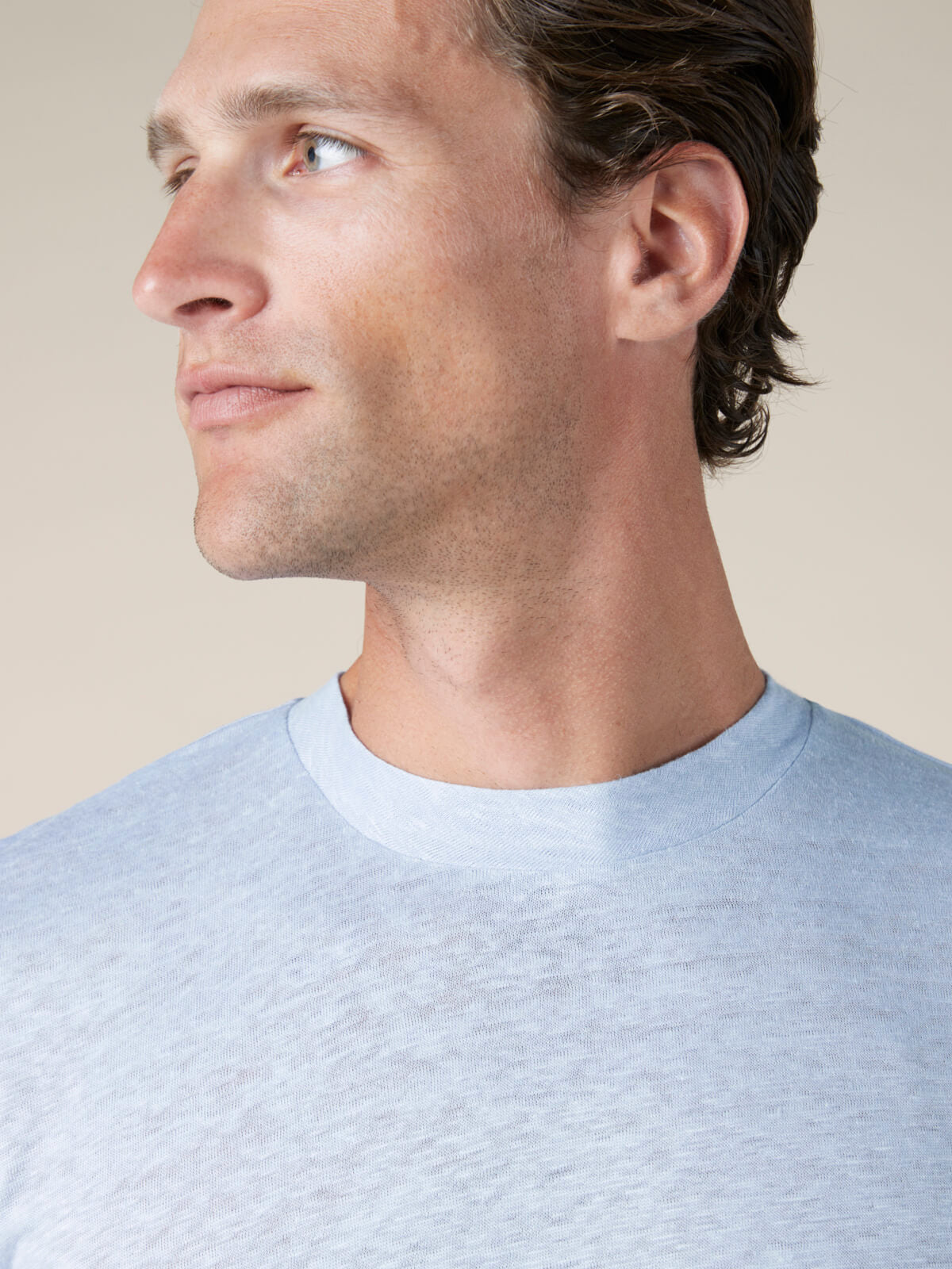 Light Blue Linen City T-shirt