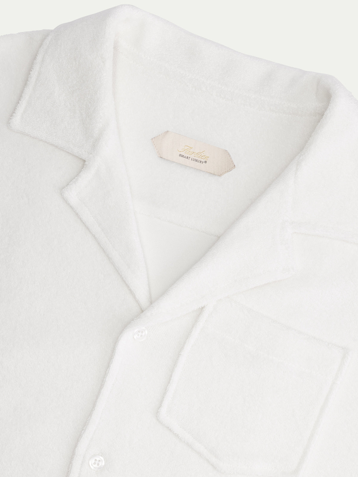 White Terry Towelling Resort Shirt