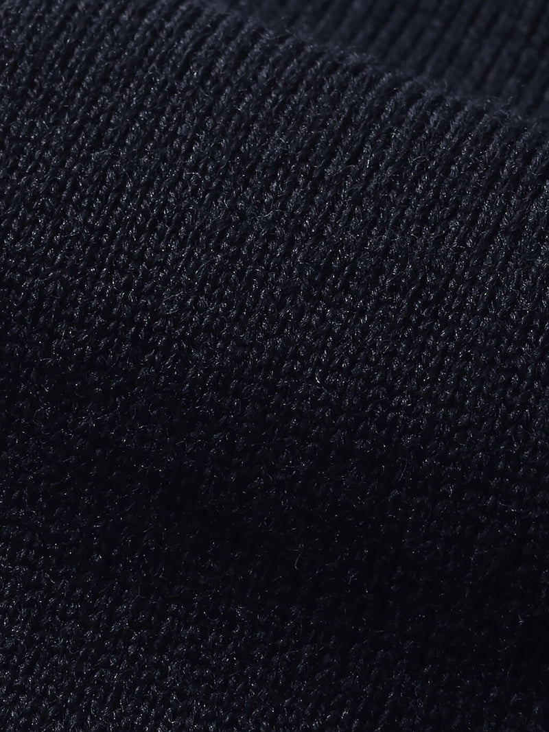 Extrafine Merino Zipper Sweater Navy Aurelien