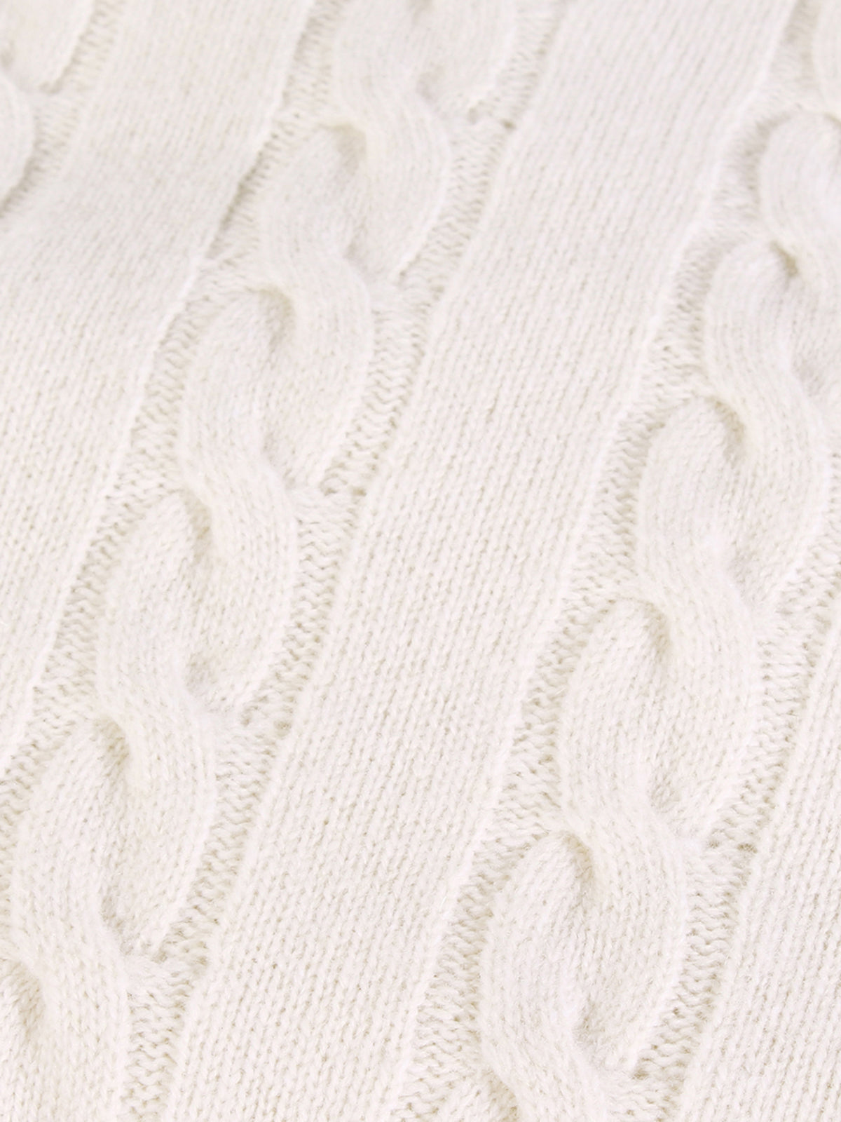 Dolcevita Cable Knit Sweater Ivory Aurelien