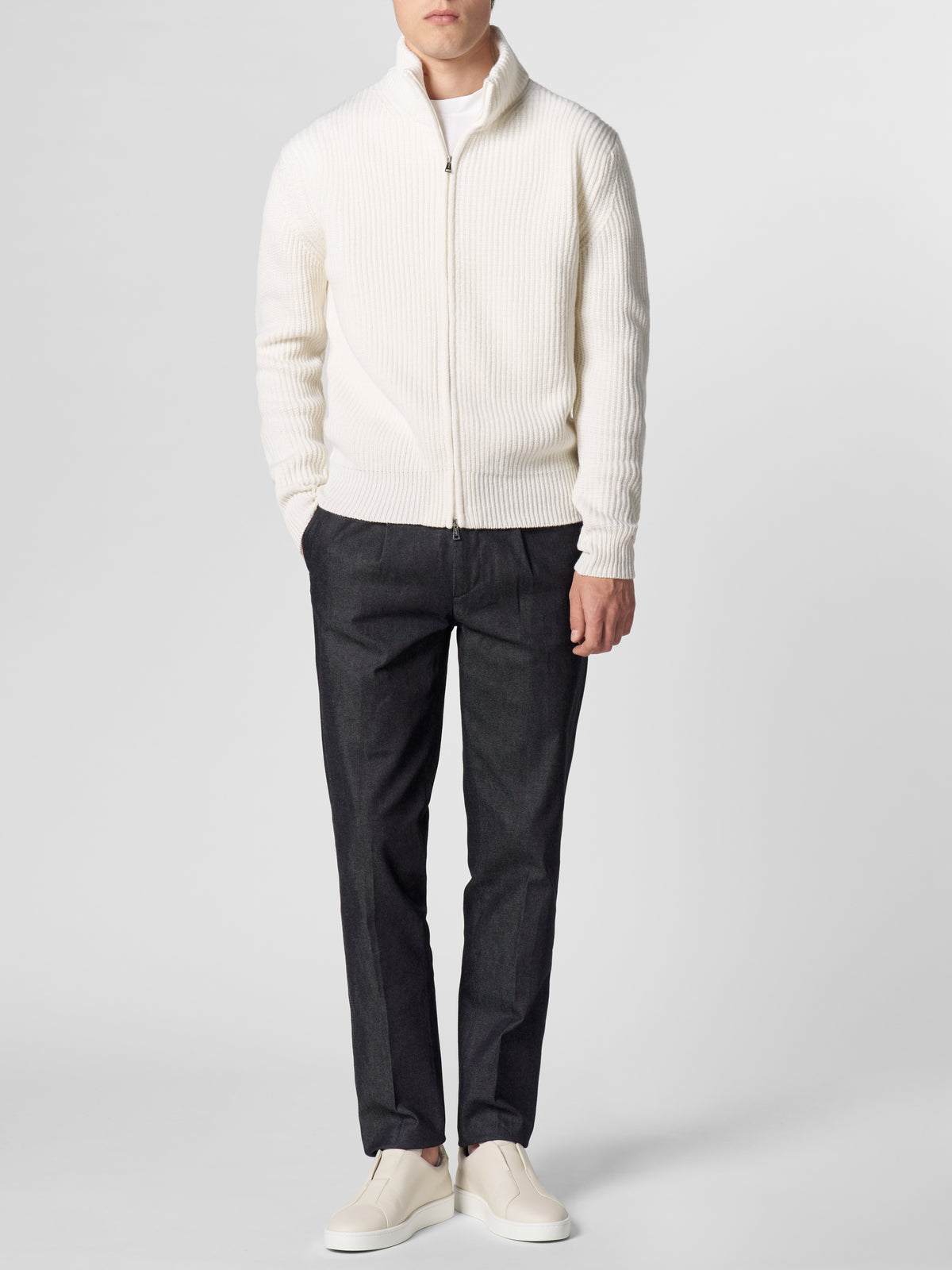 Ivory Alpine Ribbed Vest