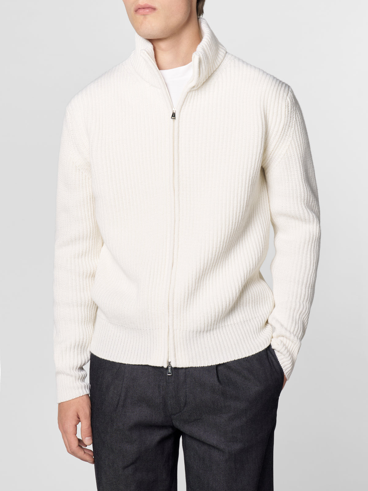 Ivory Alpine Ribbed Vest