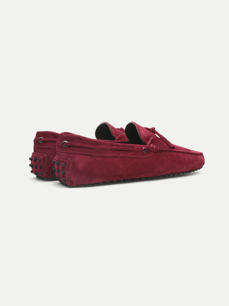 Burgundy Suede Driving Shoes