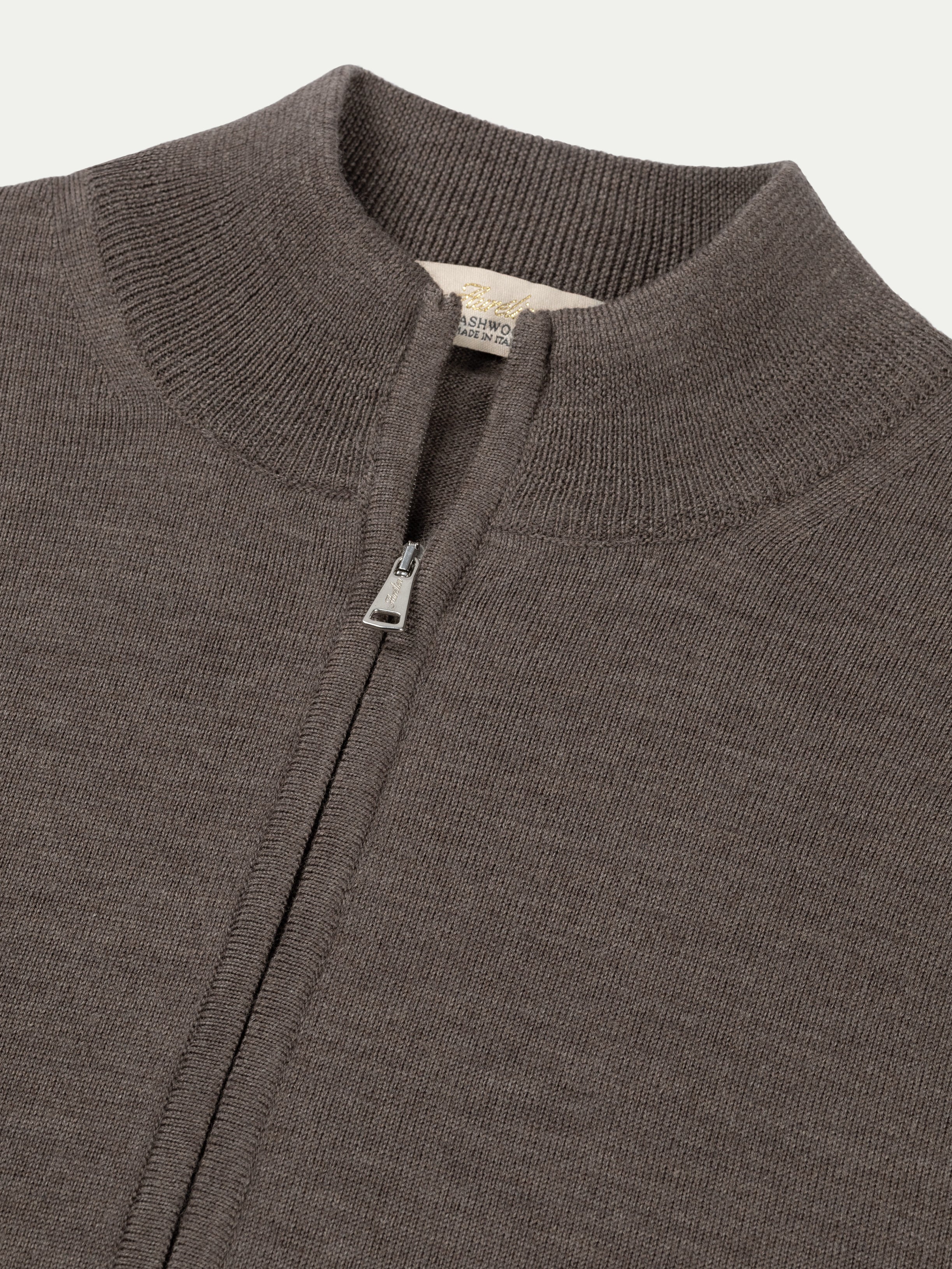 Extrafine Merino Zipper Vest Ash Grey