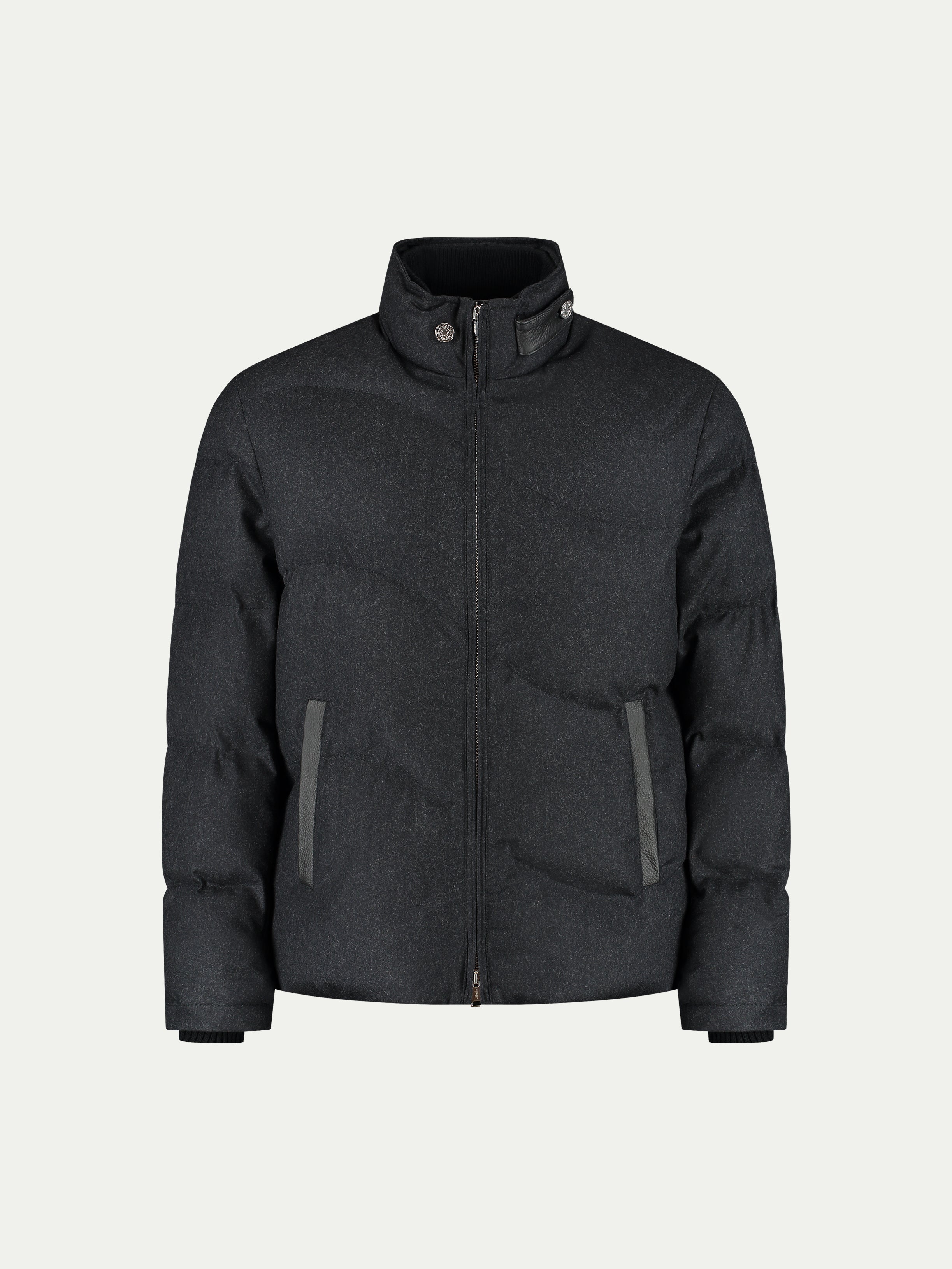 Charcoal Wave Puffer Jacket