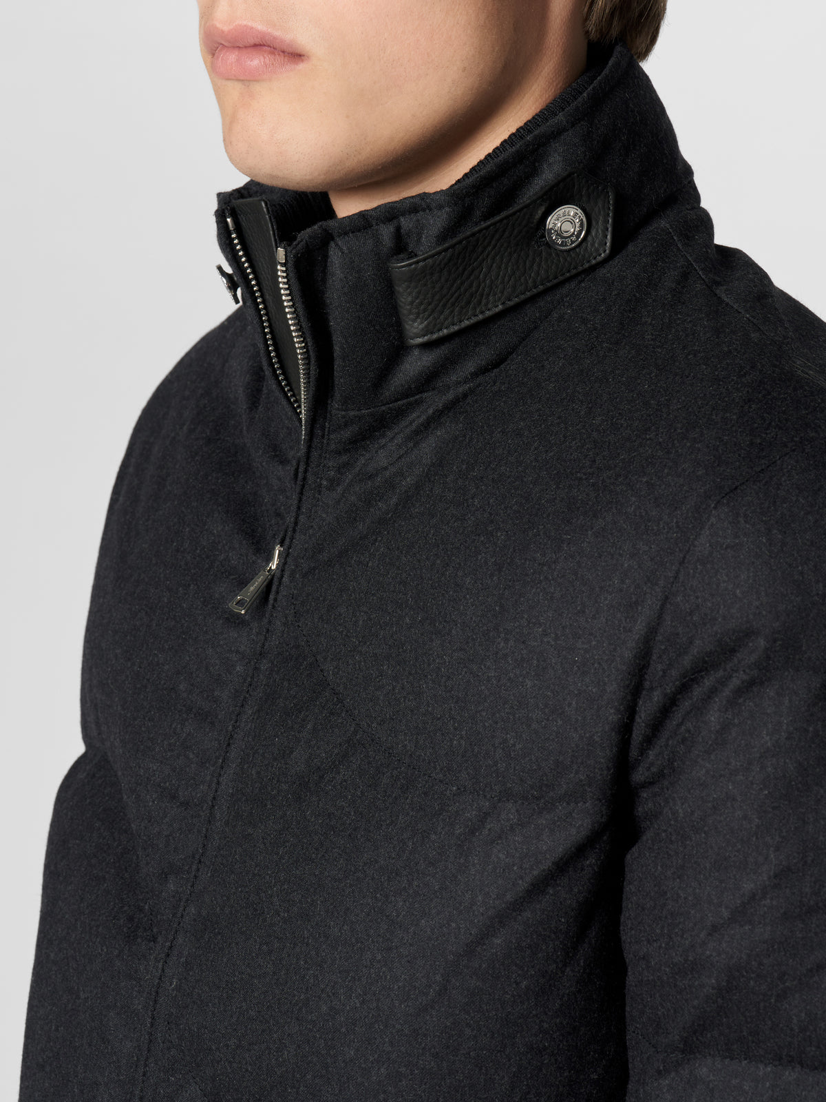 Charcoal Wave Puffer Jacket