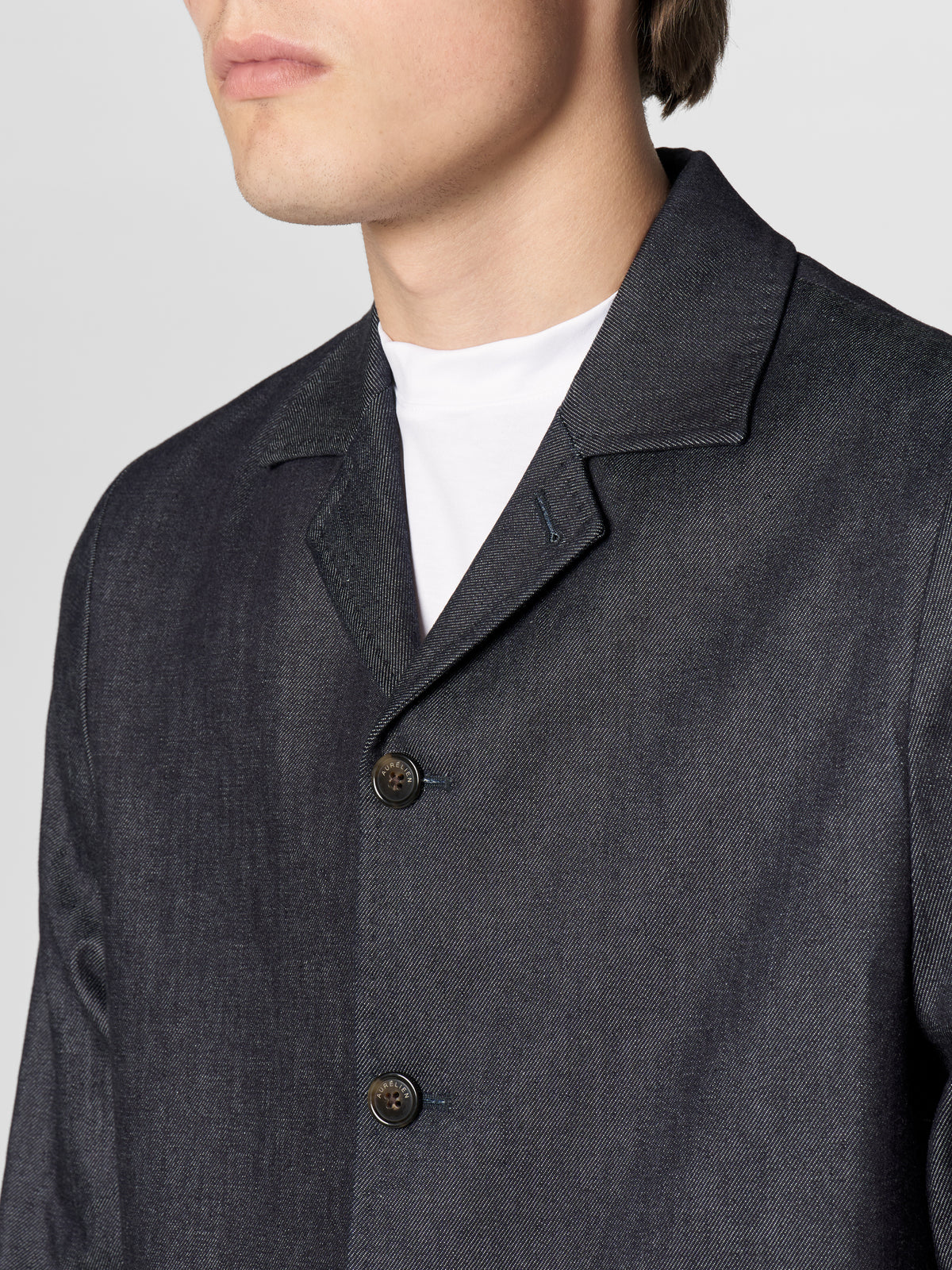 Dark Blue Denim Leisure Blazer