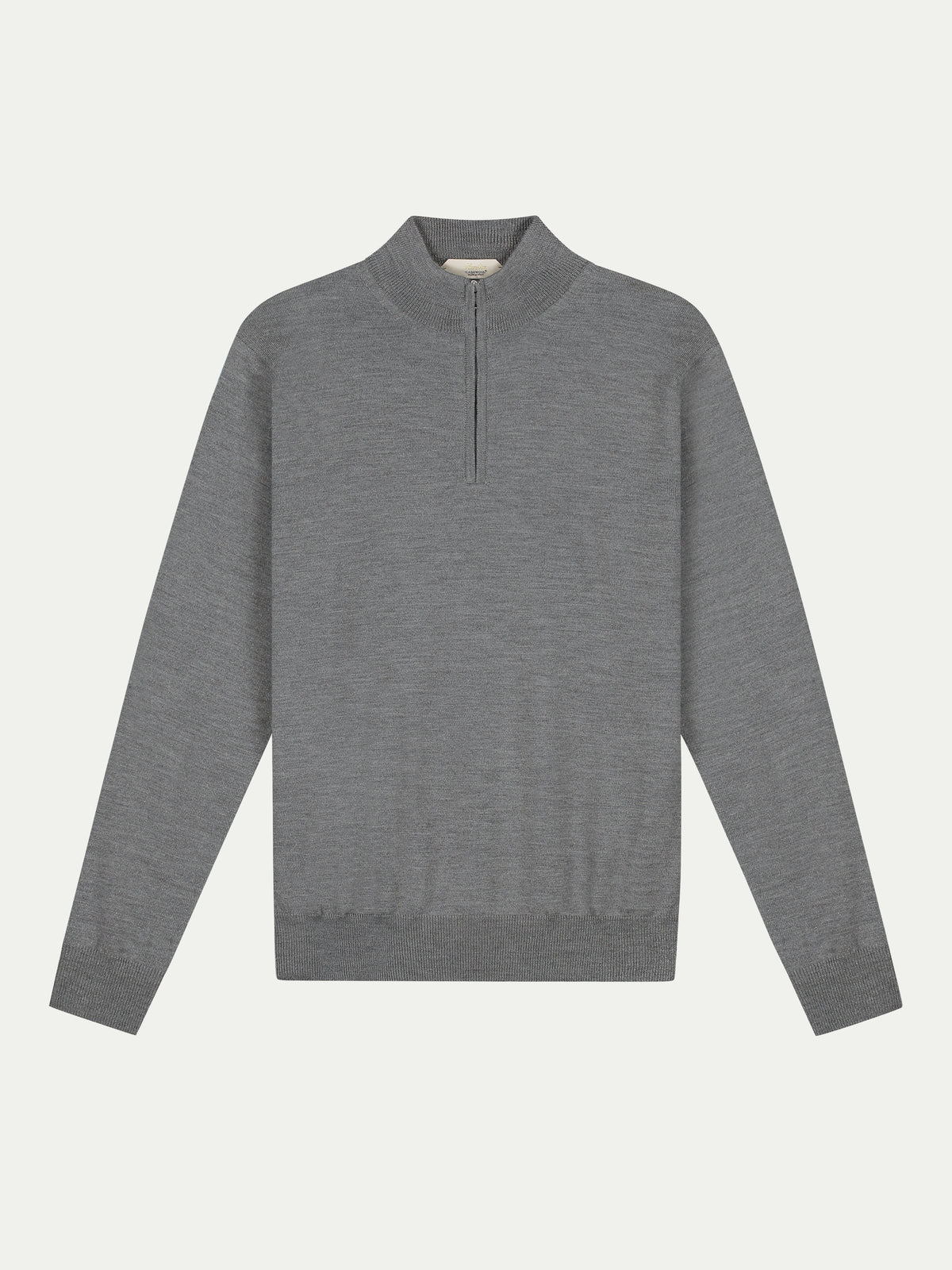 Extrafine Merino Zipper Sweater Dark Grey