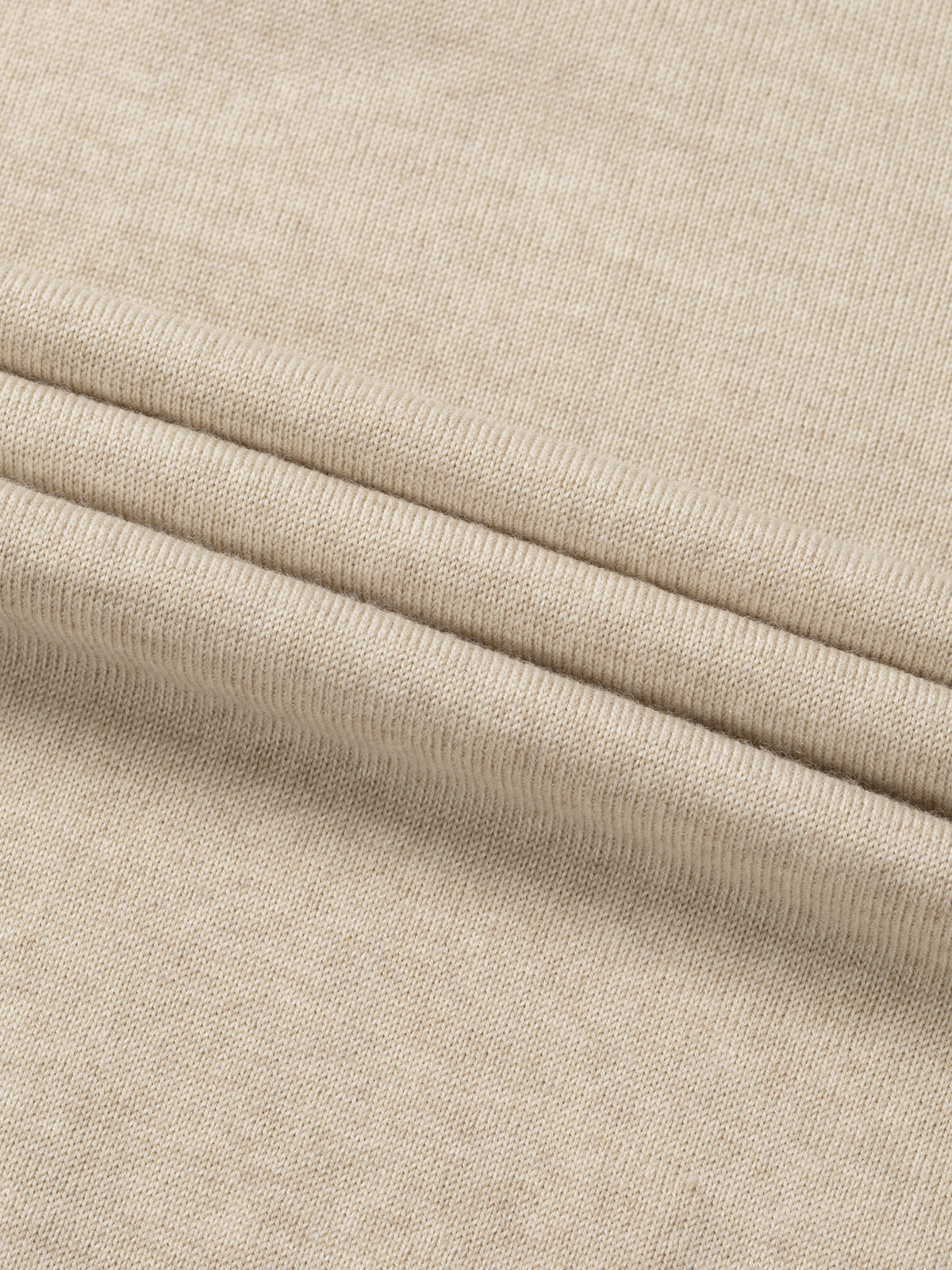 Extrafine Merino Zipper Sweater Light Beige